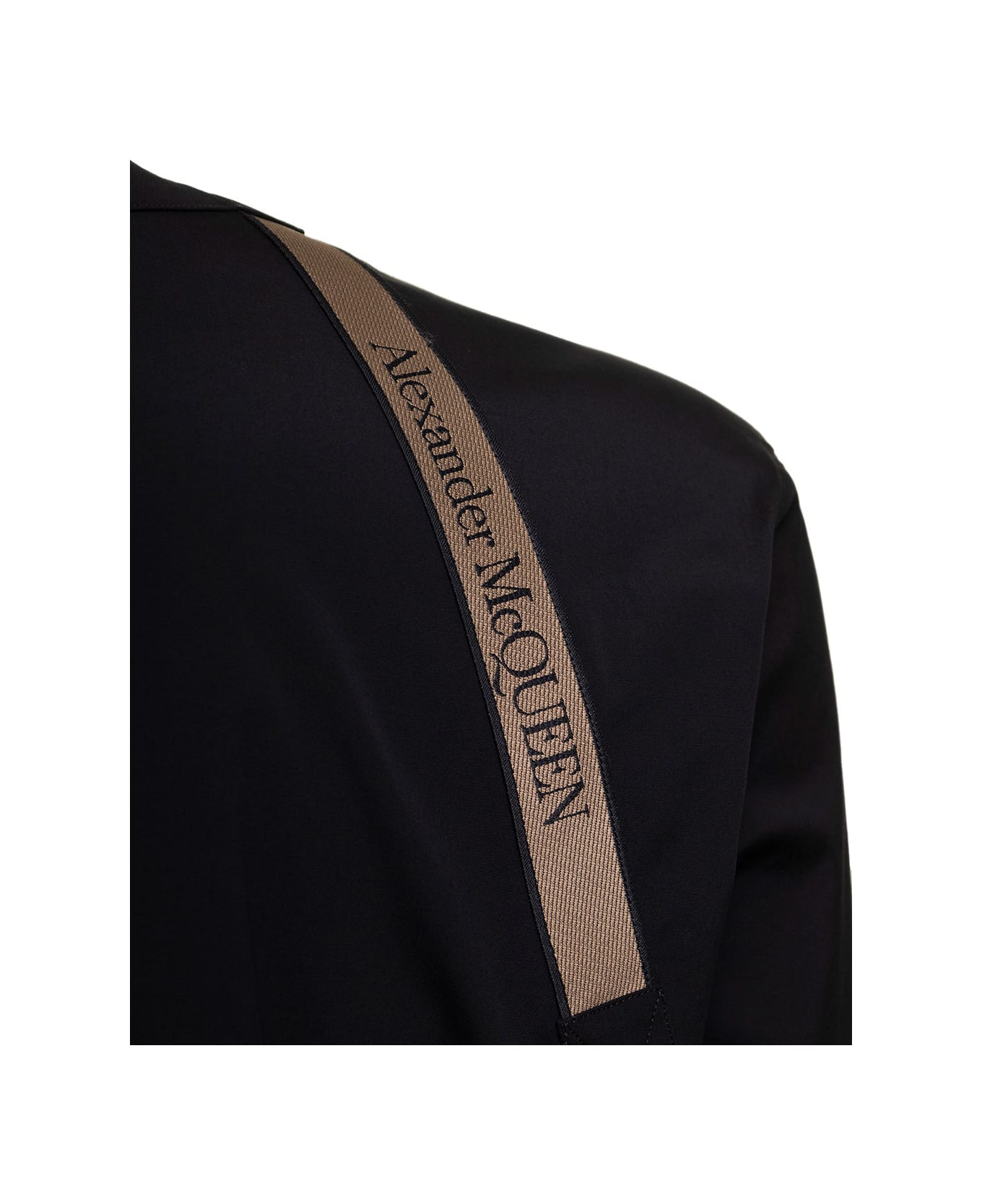Alexander McQueen Man's Signature Harness  Black Cotton  Shirt - Black