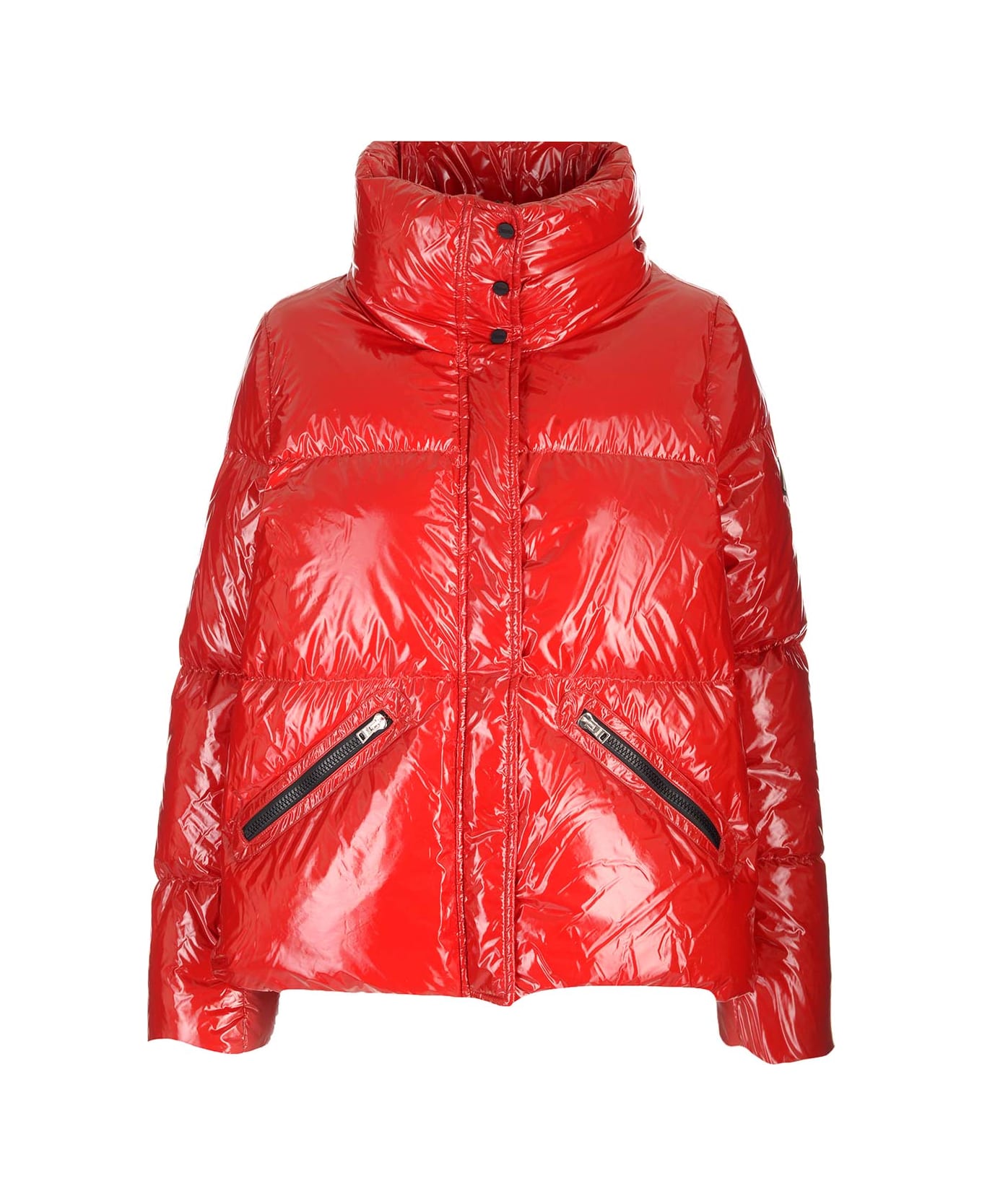 Herno Short Glossy Down Jacket - RED