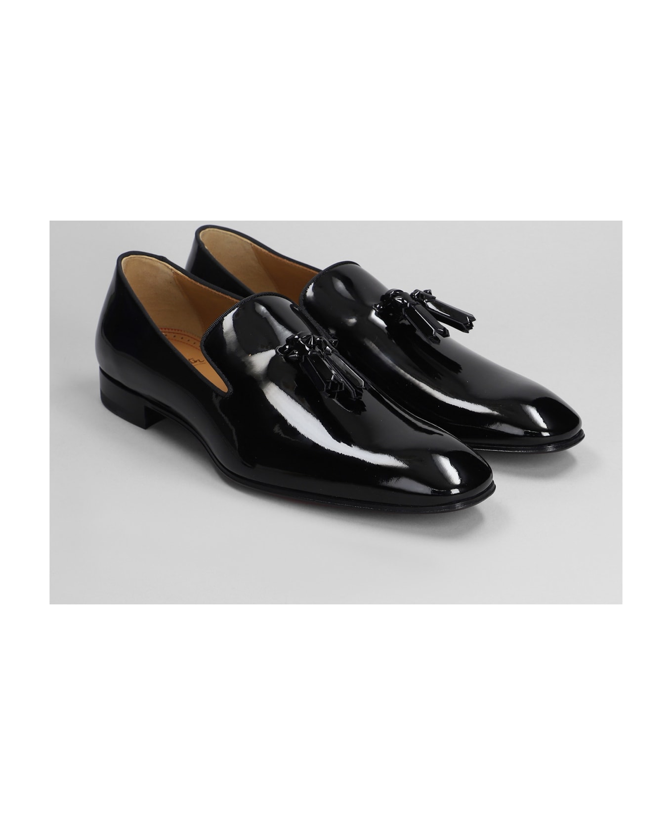 Christian Louboutin Dandelion Loafers In Black Patent Leather - black ローファー＆デッキシューズ