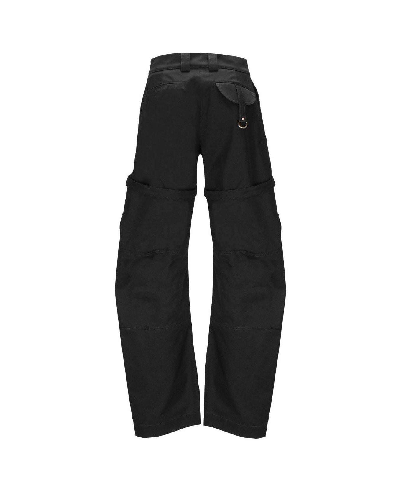 Off-White Buckle Detailed Straight Leg Trousers - Black