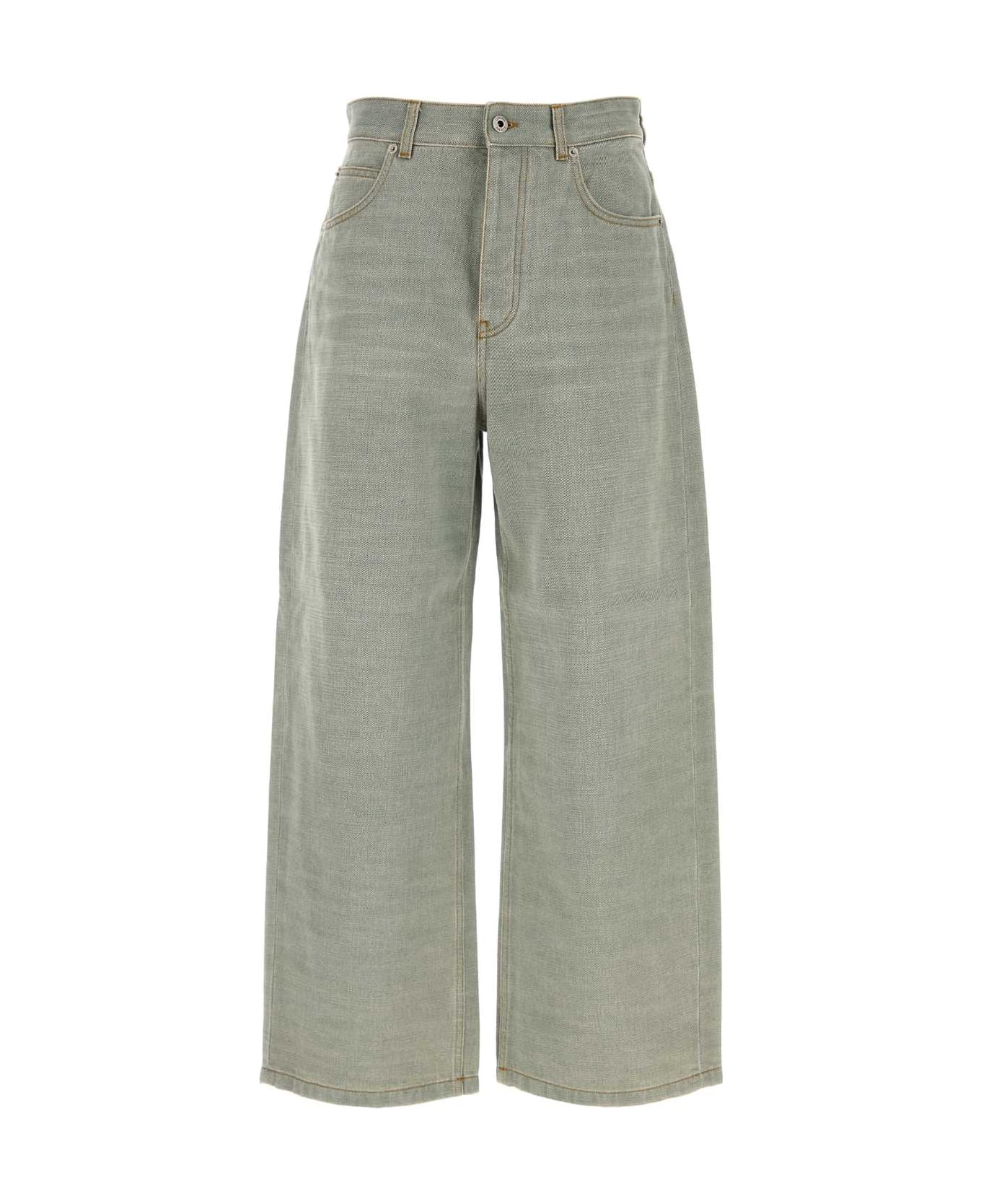 Loewe Denim Wide-leg Jeans - KHAKIGREEN
