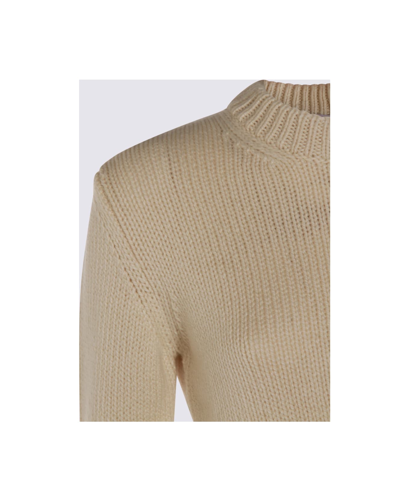 Malo Cream Wool Knitwear - Natural