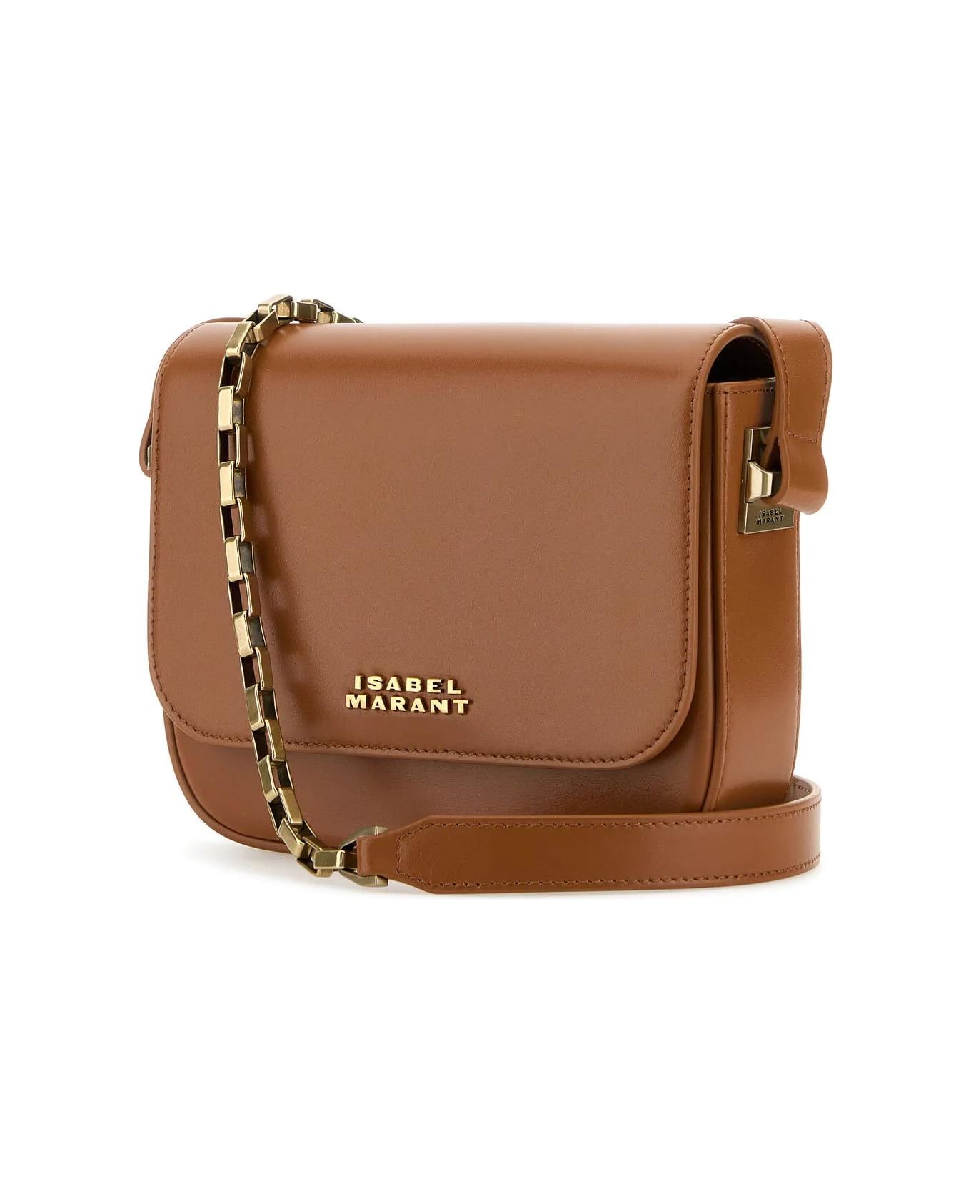 Isabel Marant Biscuit Leather Small Lizza Crossbody Bag - NEUTRALS