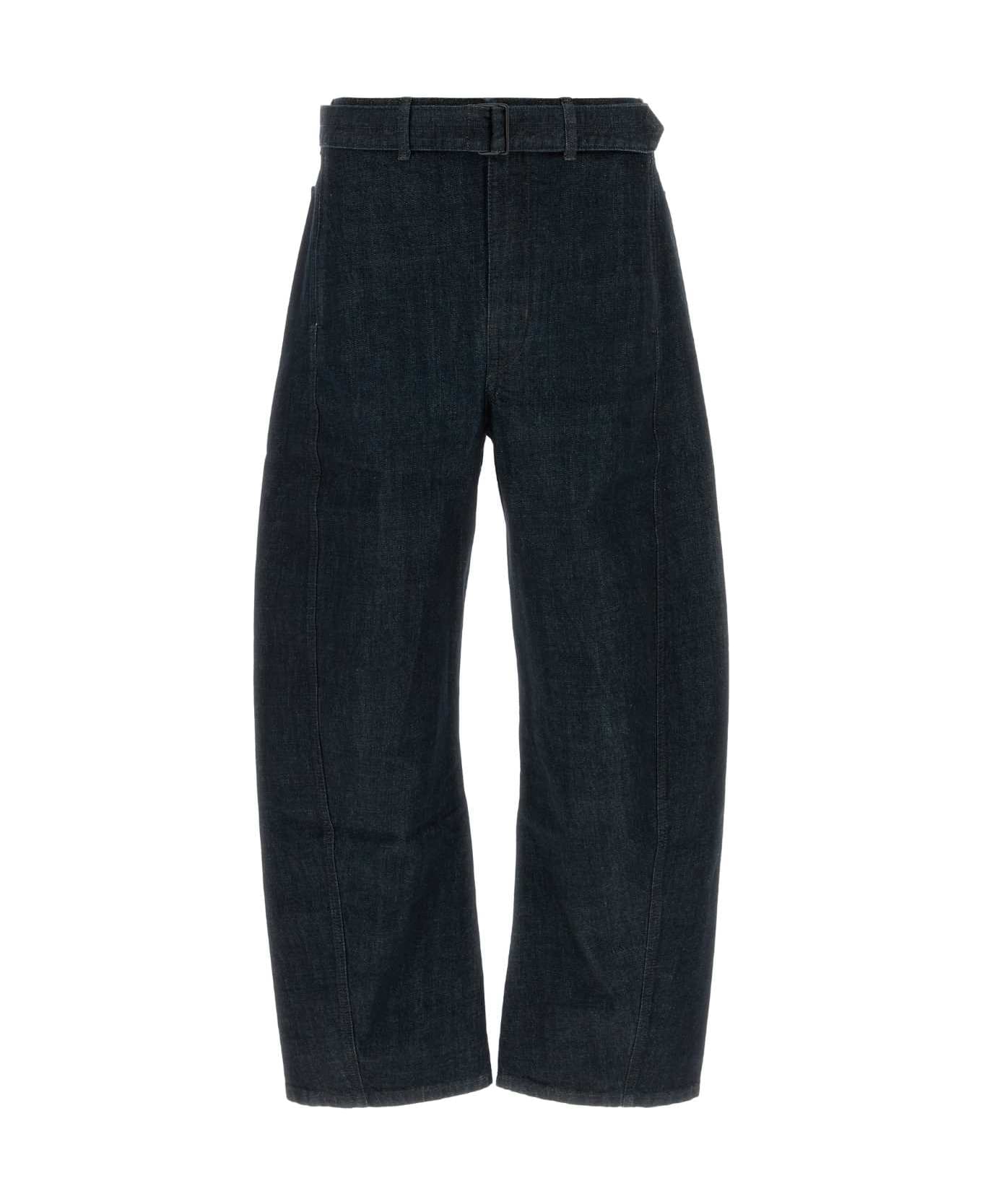 Lemaire Denim Wide-leg Twisted Belted Jeans - DENIMINDIGO