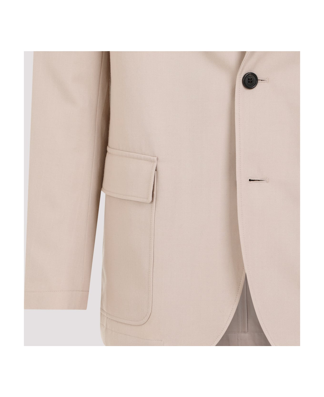 Dunhill Wool Cotton Convertible Jacket - Biscuit
