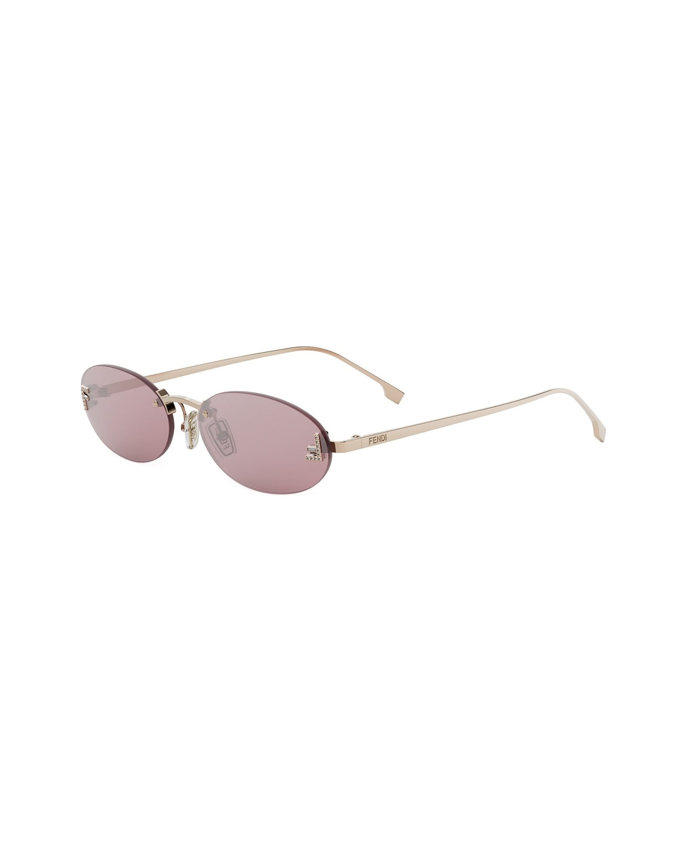 Fendi Eyewear Fendi Fe4075us Fendi First Crystal 28z Oro Rosa Sunglasses - Oro Rosa