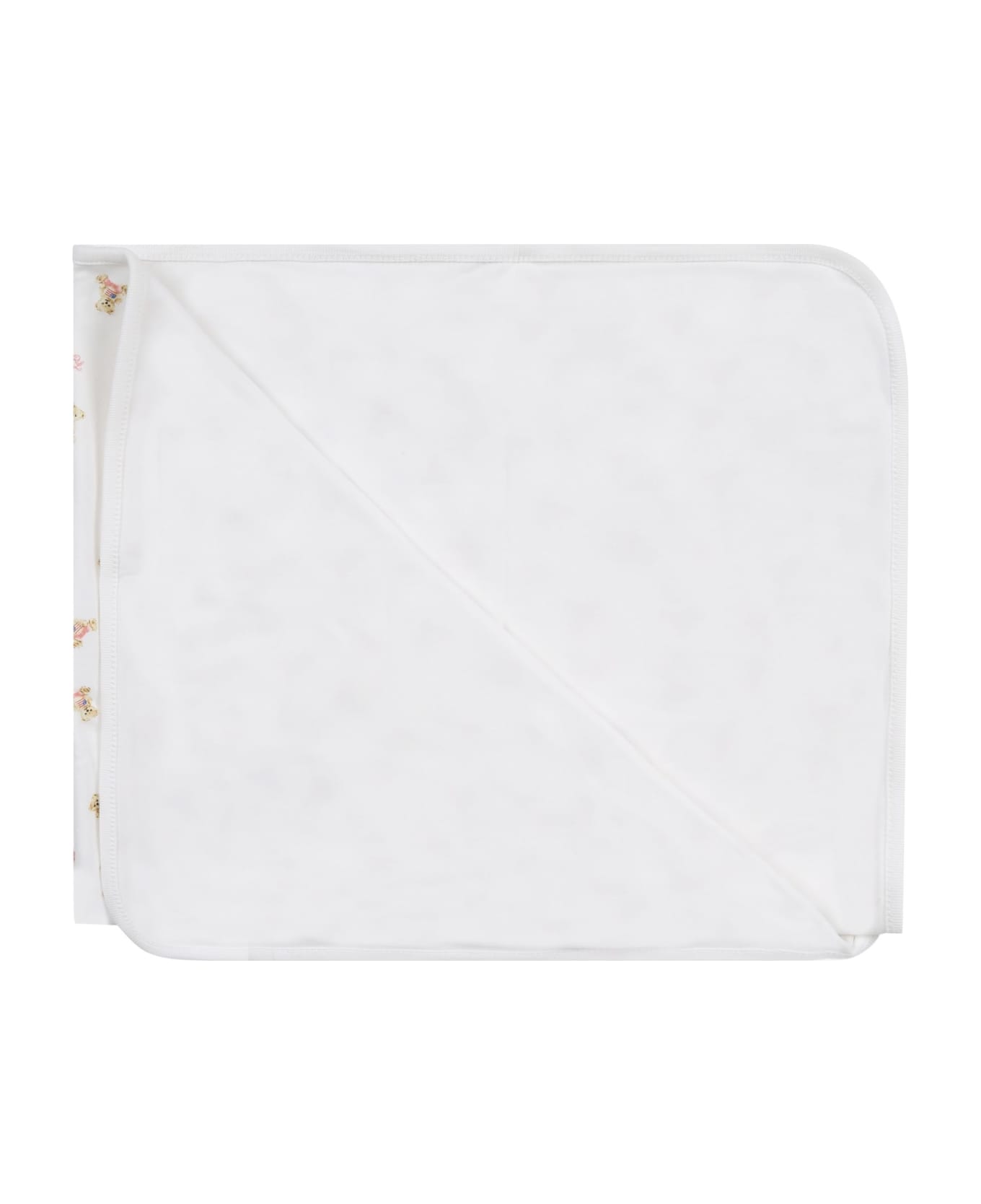 Ralph Lauren White Blanket For Babygirl With Bears - White アクセサリー＆ギフト