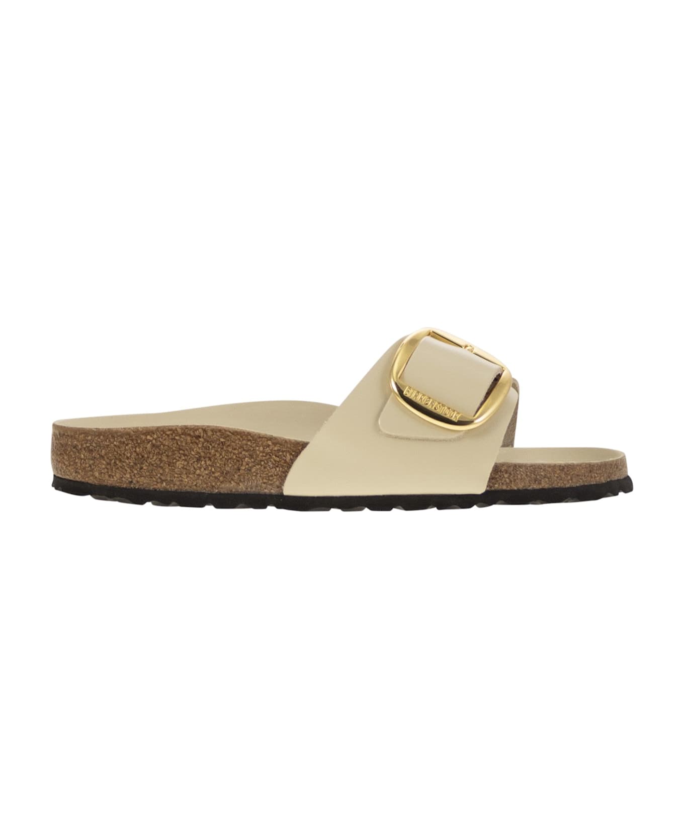 Birkenstock Madrid Big Buckle - Flat Sandal - Ecru