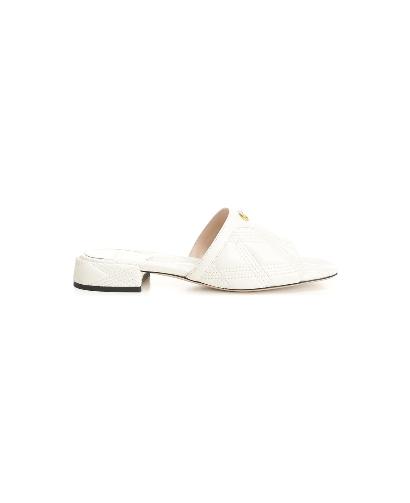 Valentino Garavani 'quiltie 67' Slide Sandal - Ivory