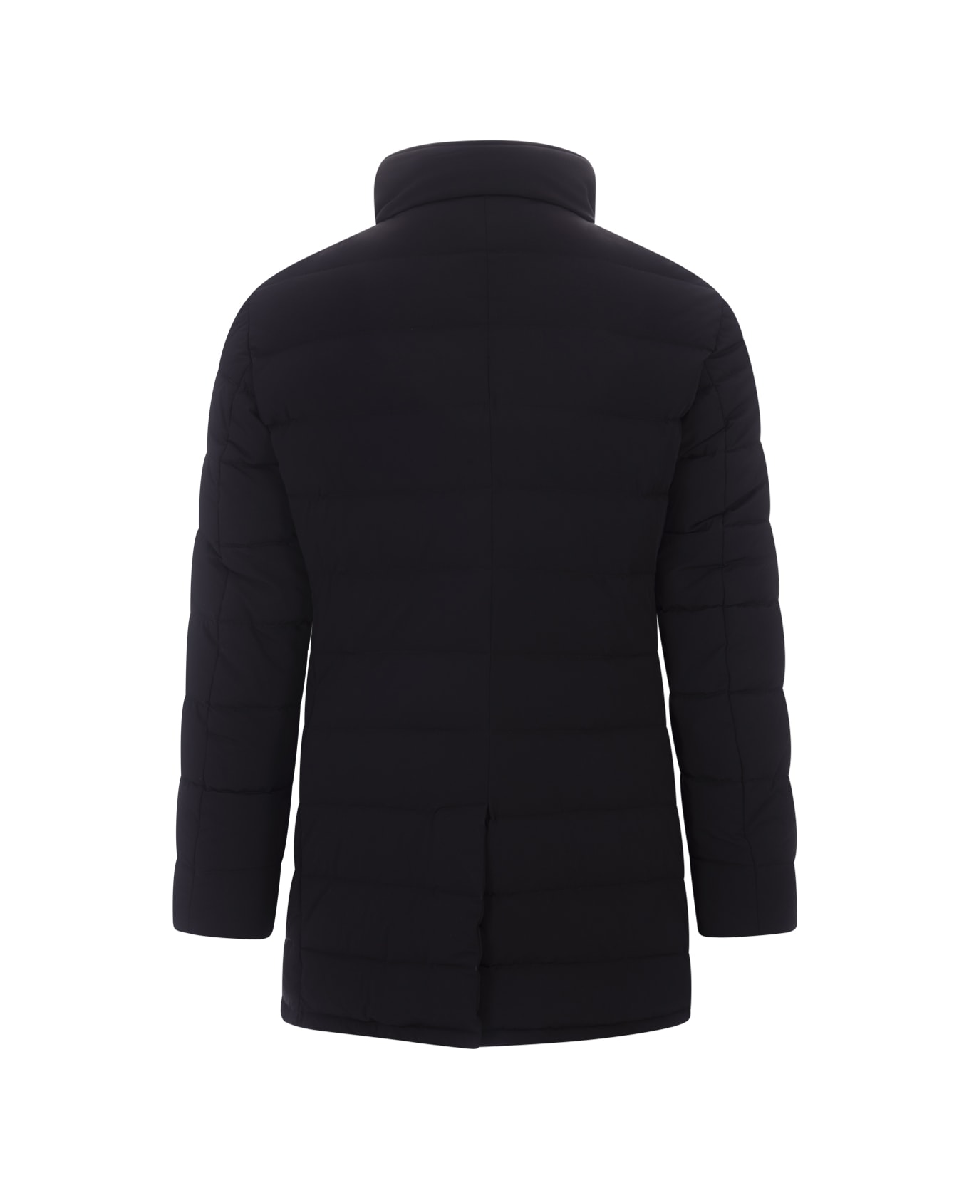 Moorer Calegari-kn Single-breasted Coat In Dark Blue - Blue