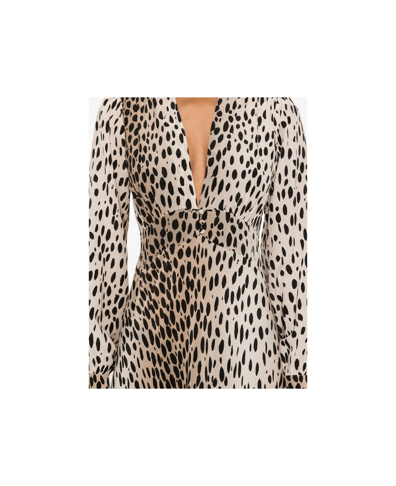 RIXO Dress - NEUTRALS/BLACK