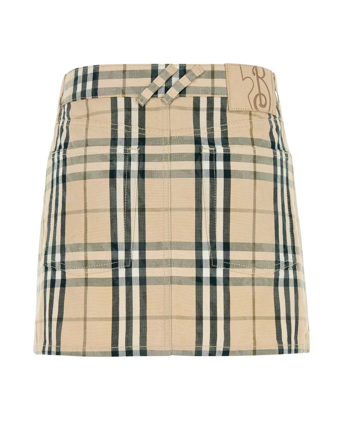 Burberry Embroidered Denim Mini Skirt - GRAINIPCHECK