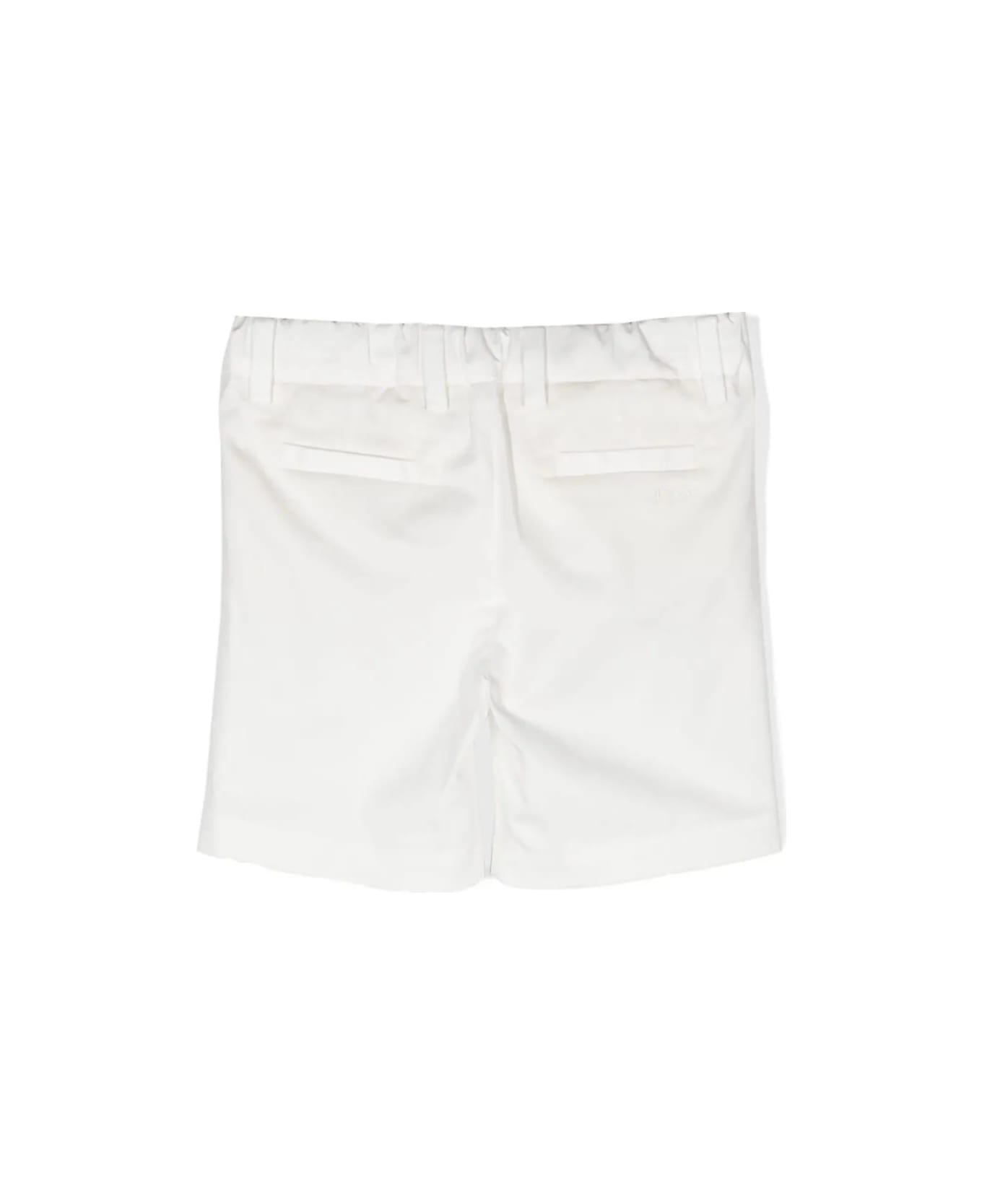 Fay Straight Mid-rise Bermuda Shorts - Cream