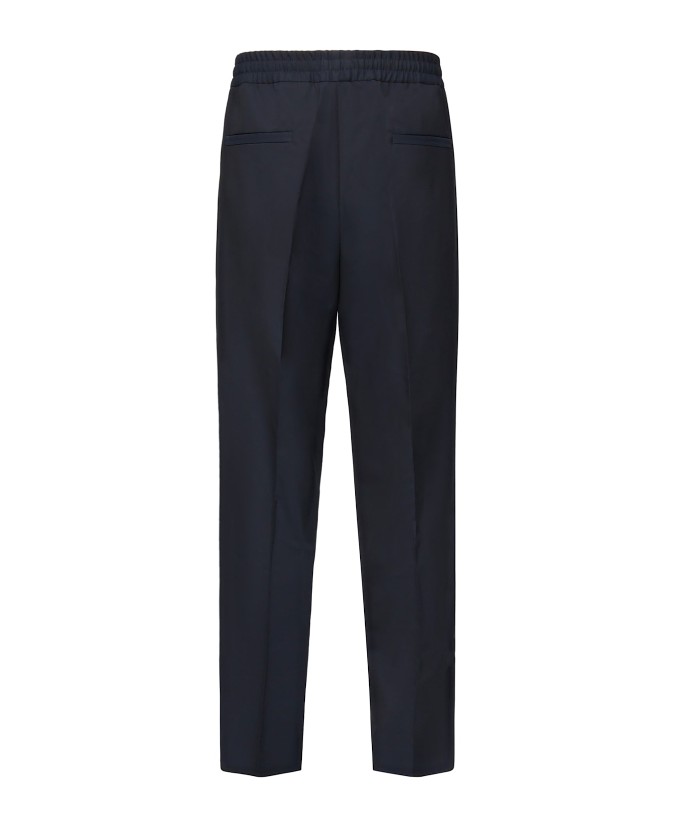 Zegna Jogger Trousers In Wool Blend - Blue navy