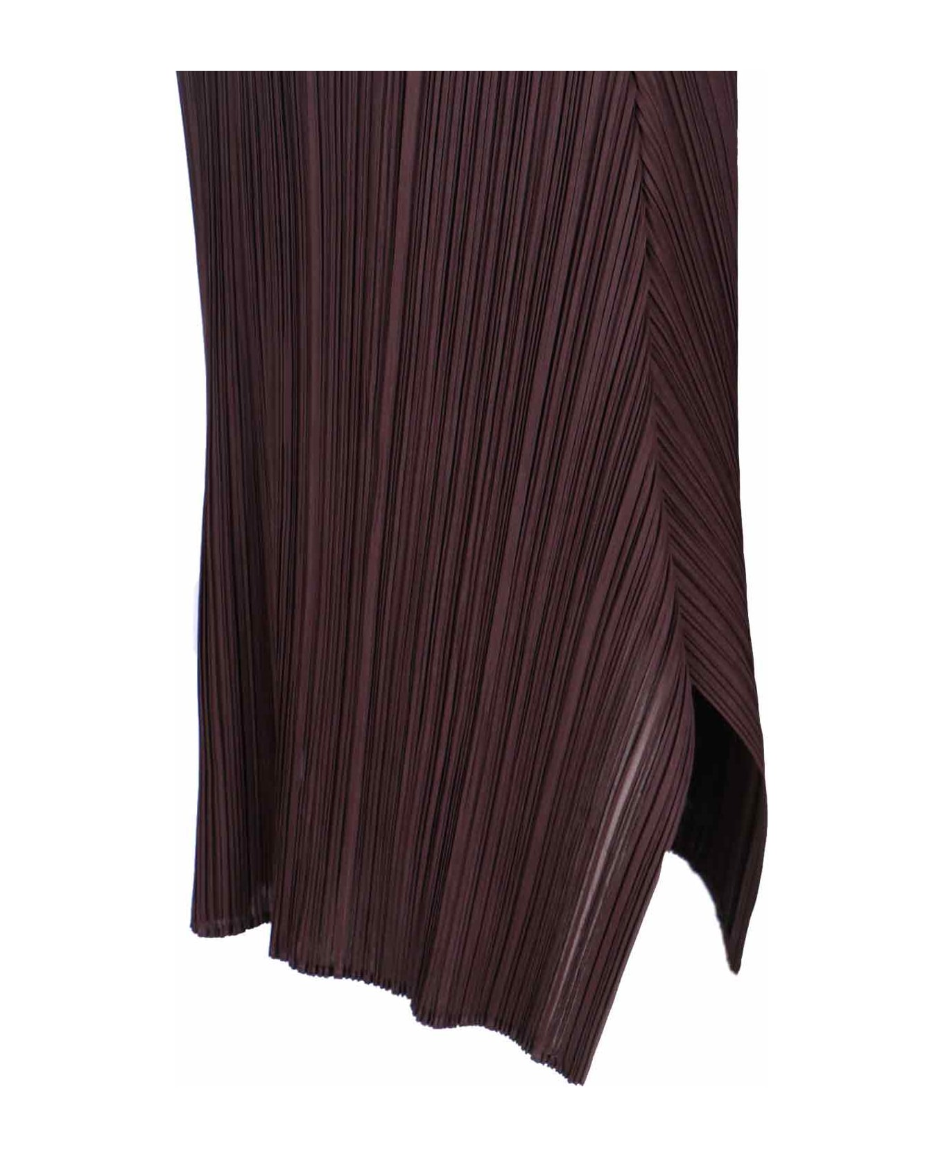 Pleats Please Issey Miyake Pleated Midi Dresses - Brown
