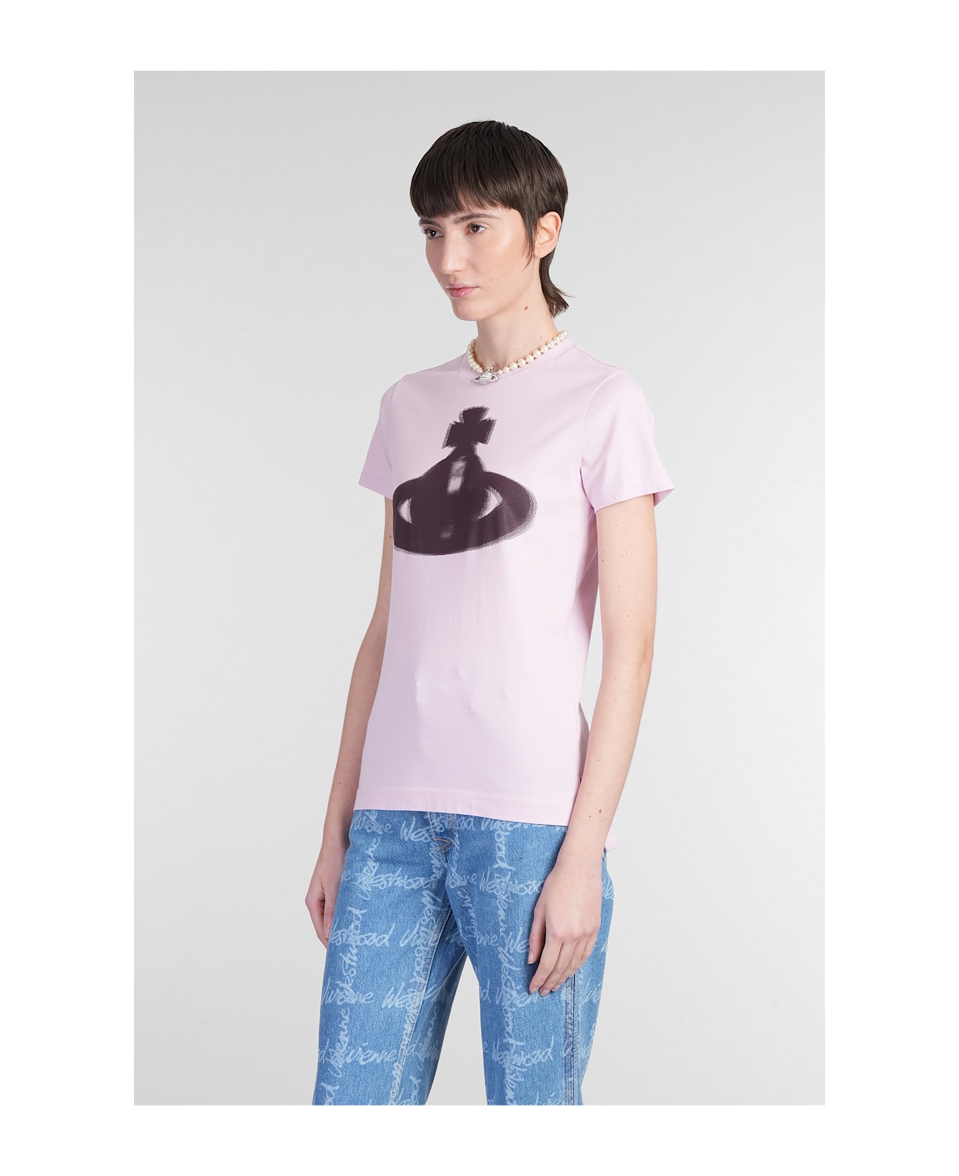 Vivienne Westwood Peru T-shirt In Rose-pink Cotton - rose-pink