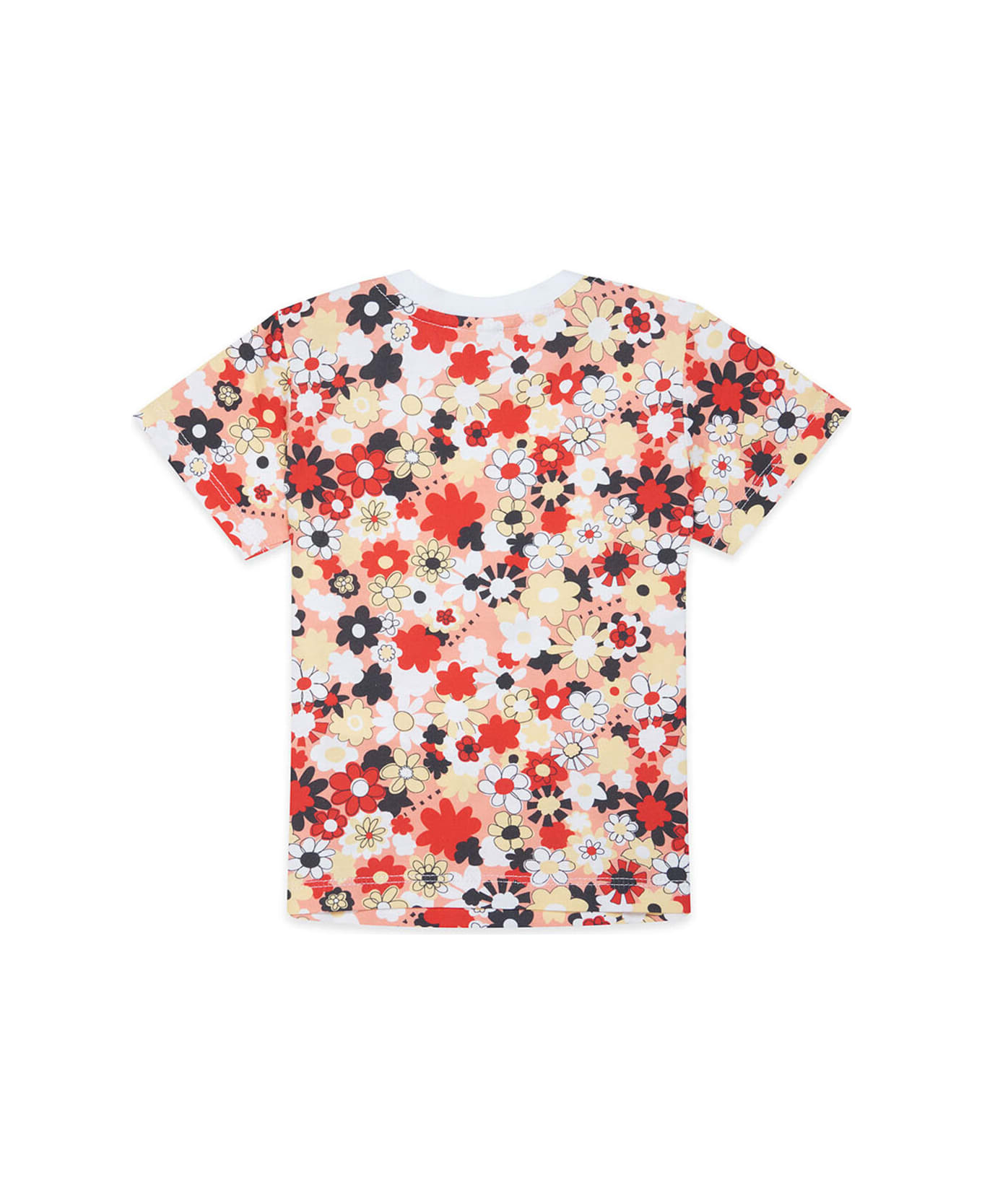 Marni Mt54b T-shirt Marni White Jersey T-shirt With Allover Flowers Pattern - White
