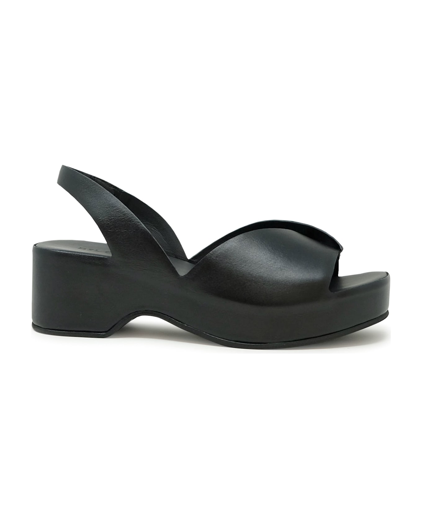 Del Carlo Roberto Del Carlo Leather Sandals - BLACK