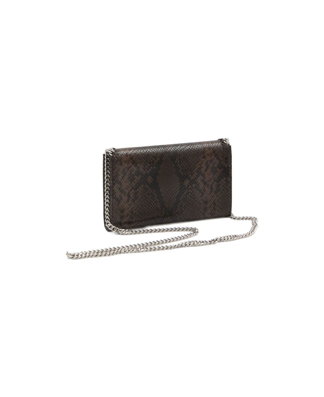 Stella McCartney Falabella Wallet On Chain - Brown