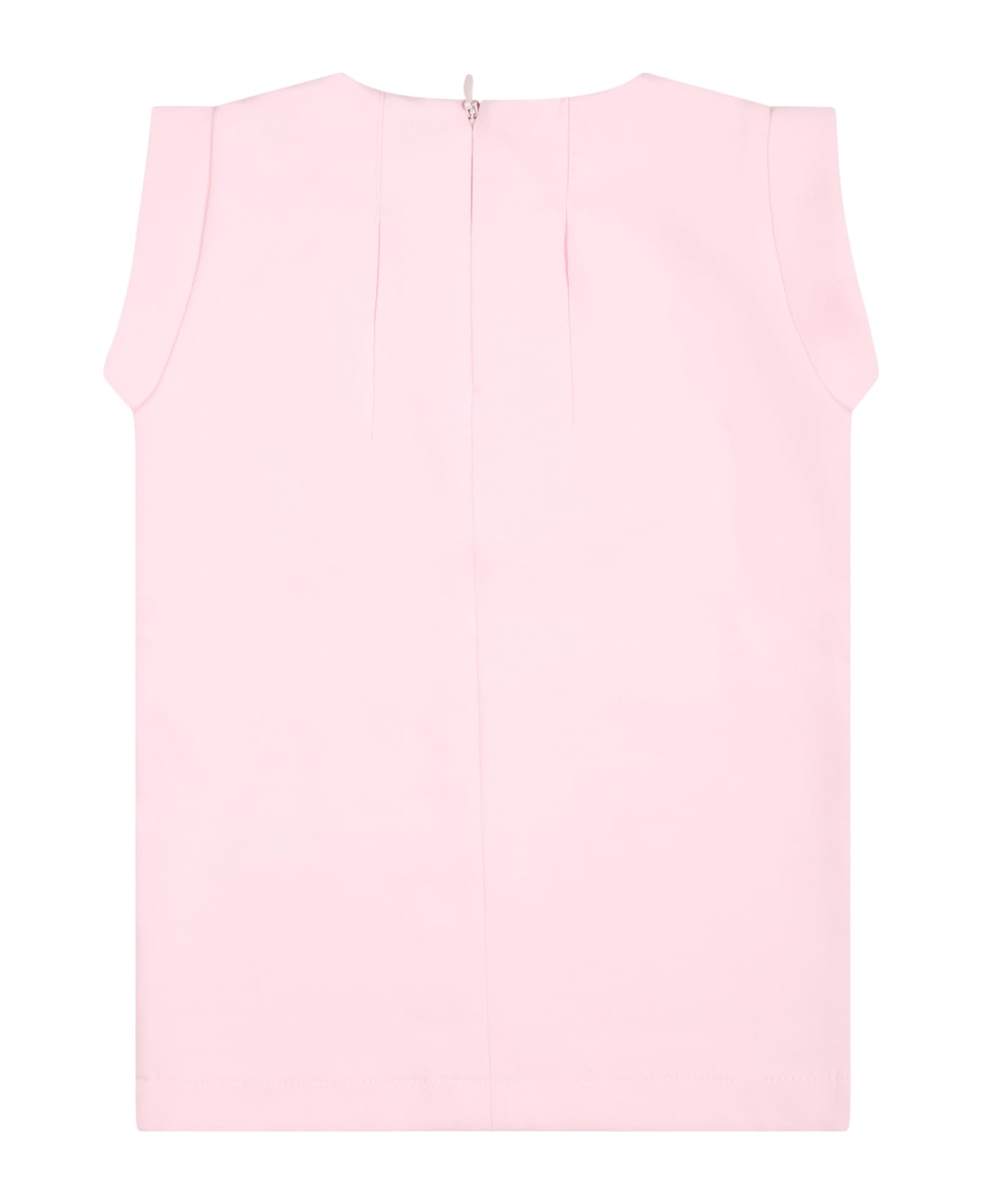 Karl Lagerfeld Kids Pink Dress For Girl With Logo - Pink