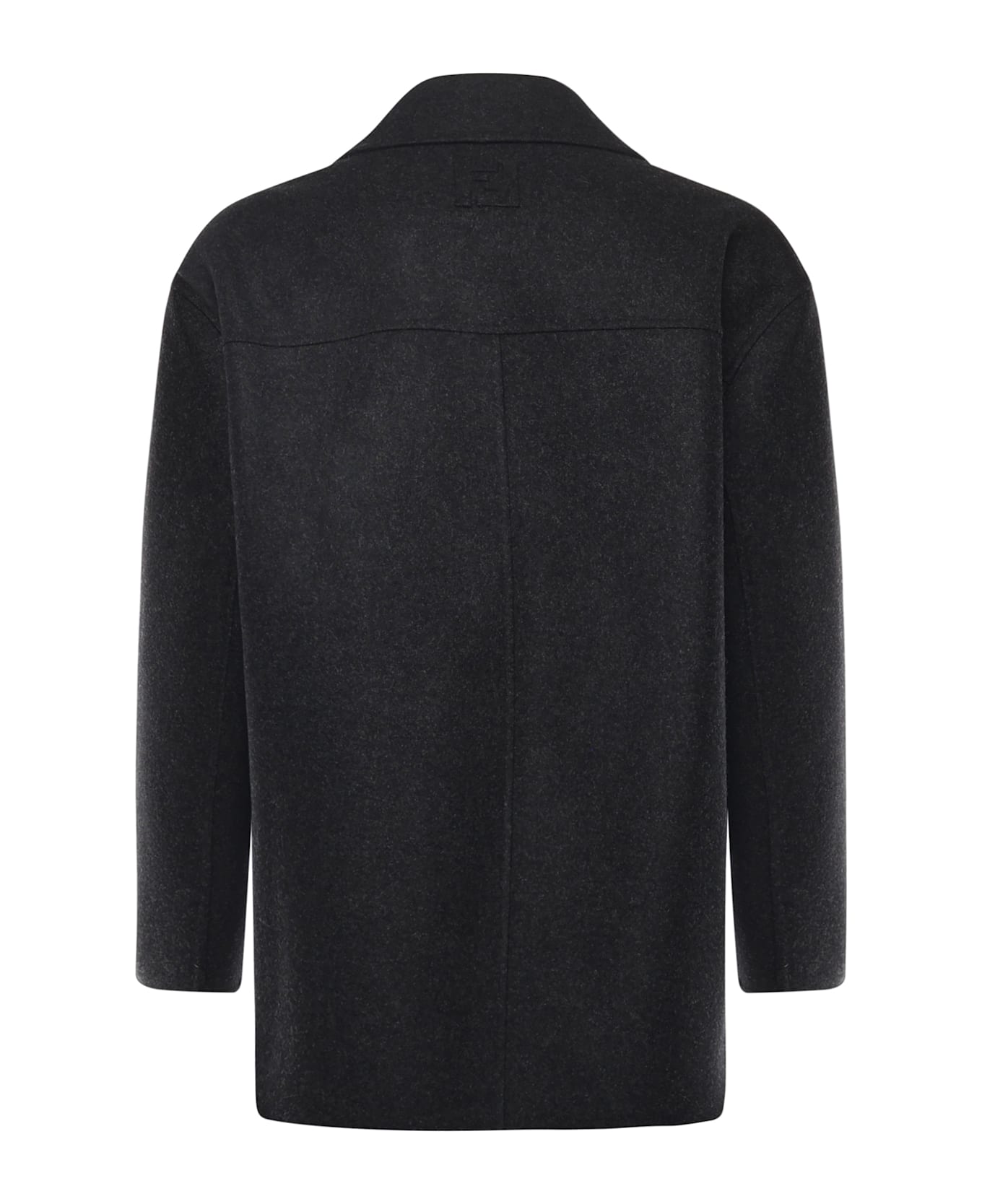 Fendi Wool Pea Coat - Black