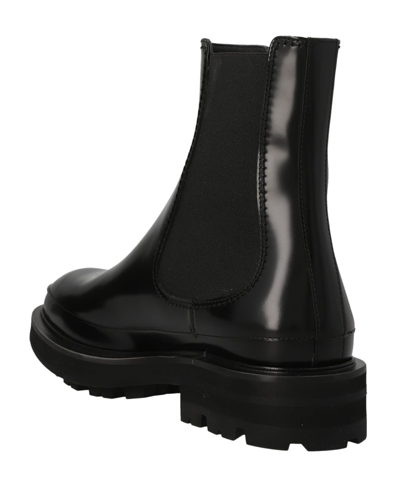 Alexander McQueen Chelsea Leather Ankle Boots - Black  