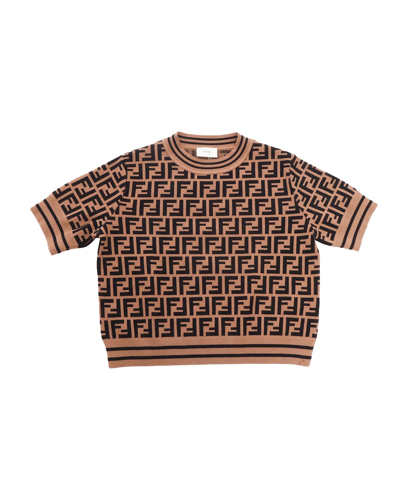 Fendi Ff Knitted Top - BROWN