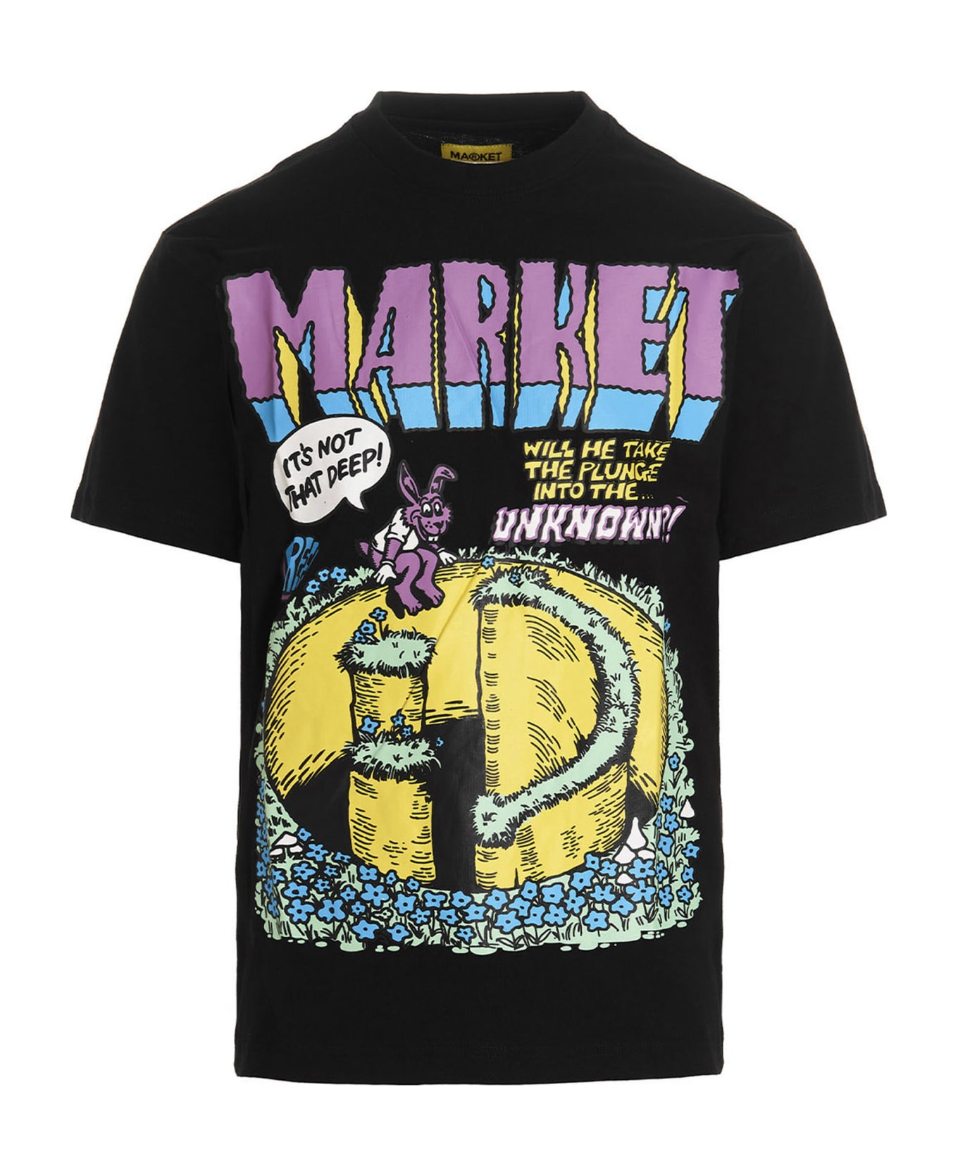 Market 'smiley Into The Unknown' T-shirt - Black  