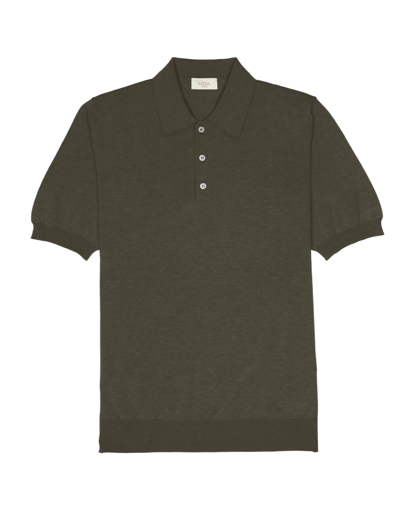 Altea Military Green Short-sleeved Polo Shirt In Cotton - MILITARE