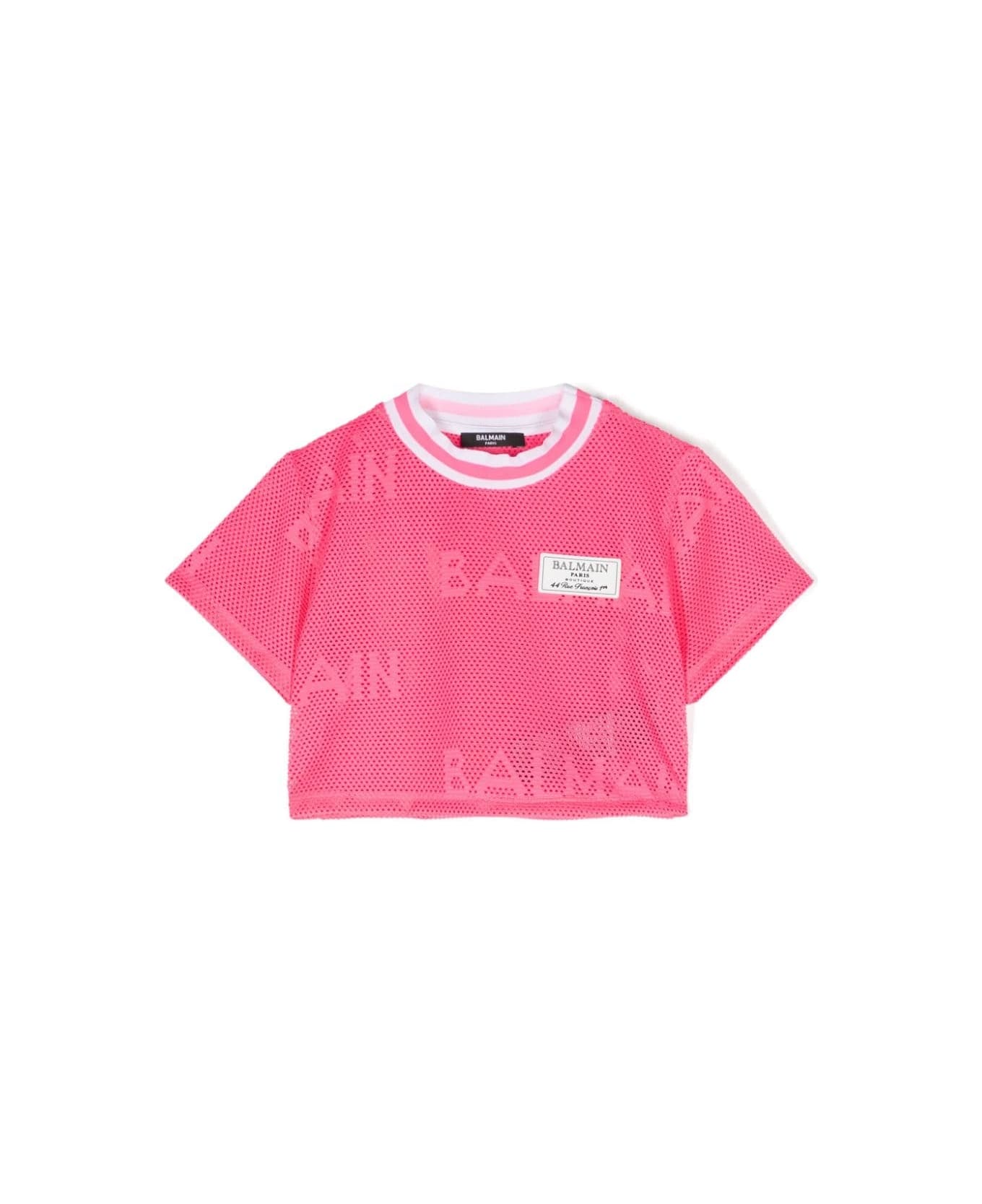 Balmain T-shirt With Application - Pink