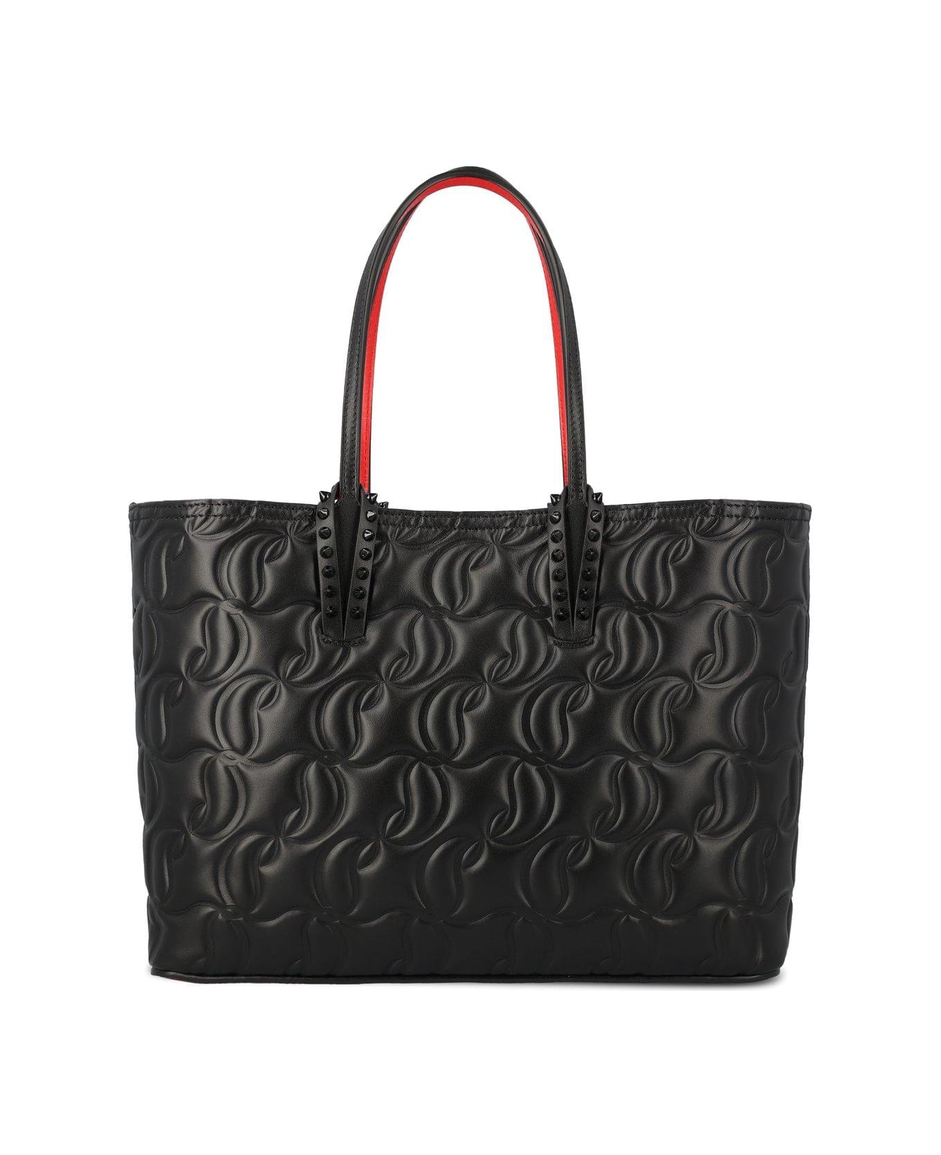 Christian Louboutin 'cabata Small' Handbag - BLACK/BLACK トートバッグ