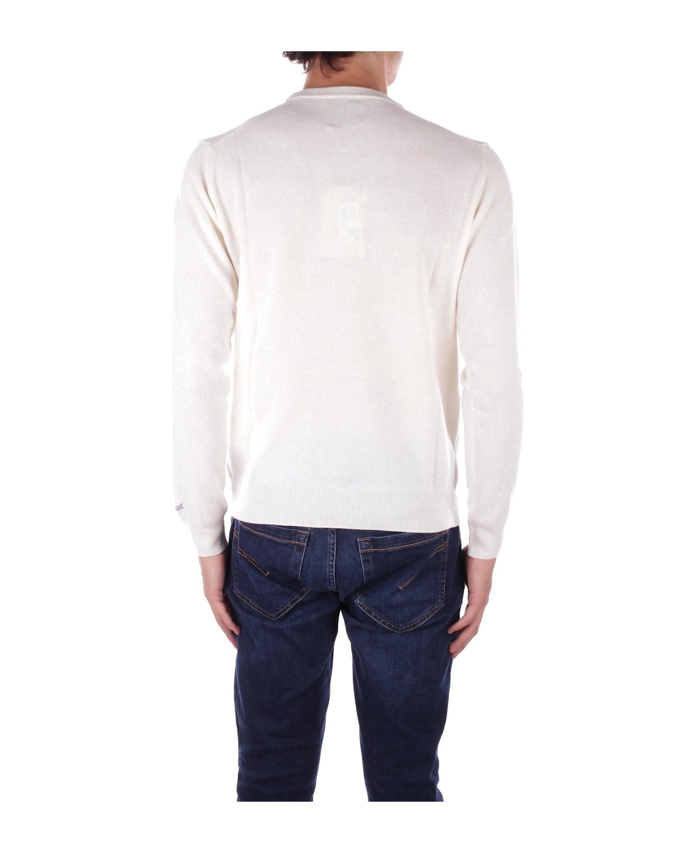Woolrich Logo Embroidered Crewneck Jumper - Milky Cream