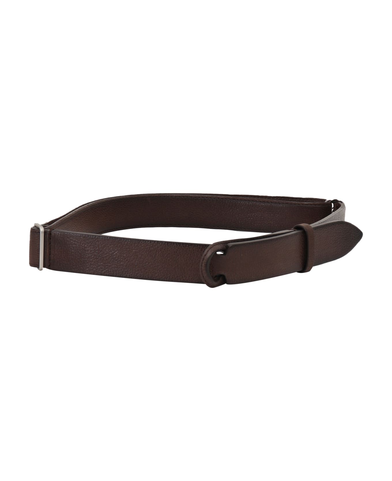 Orciani No Buckle Belt - BROWN