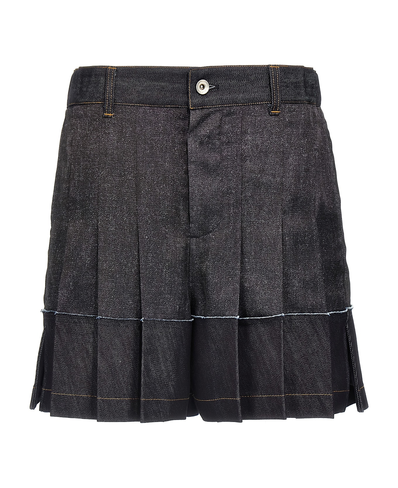 Sacai Flounced Shorts - Blu