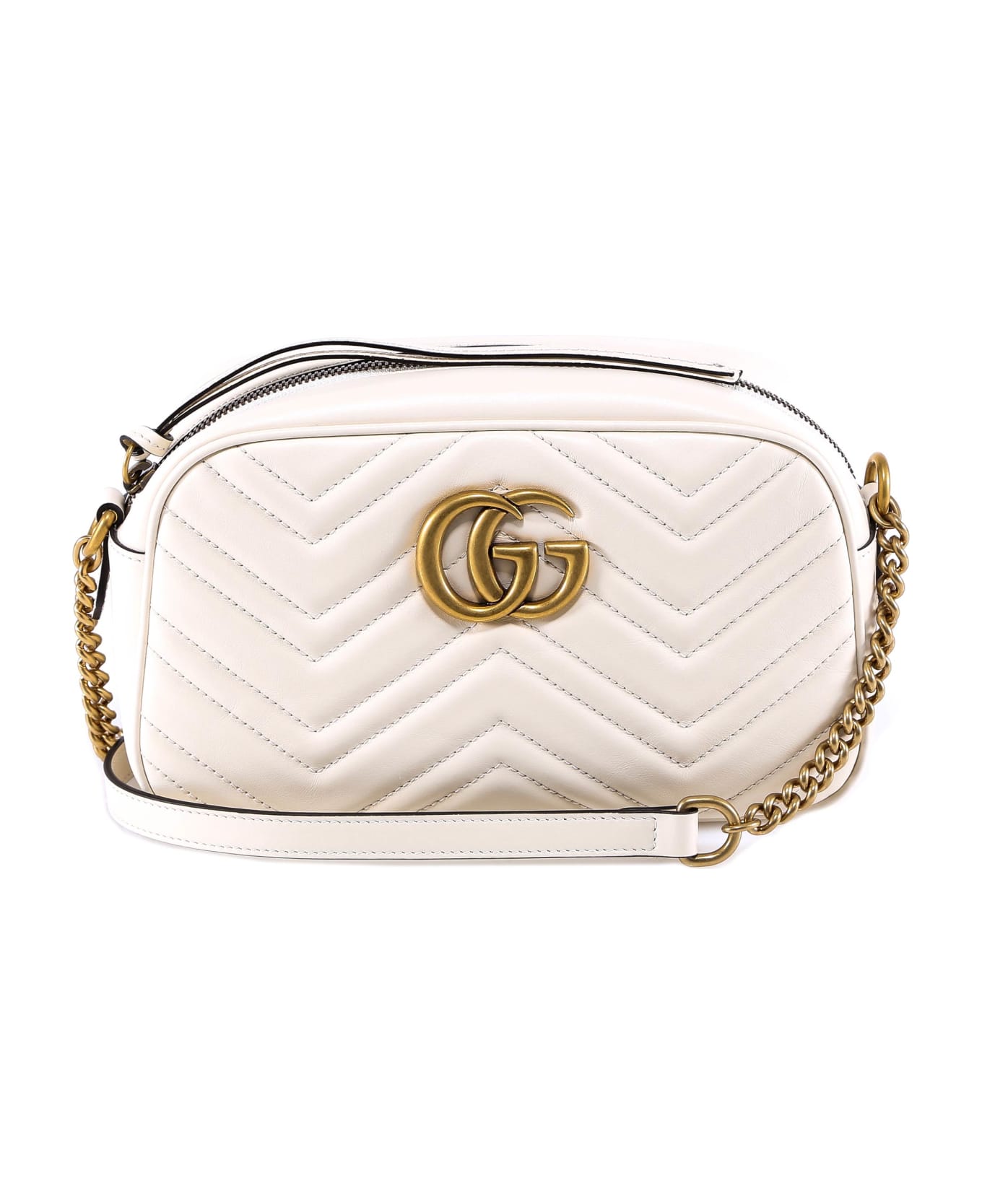 Gucci Gg Marmont Shoulder Bag - White