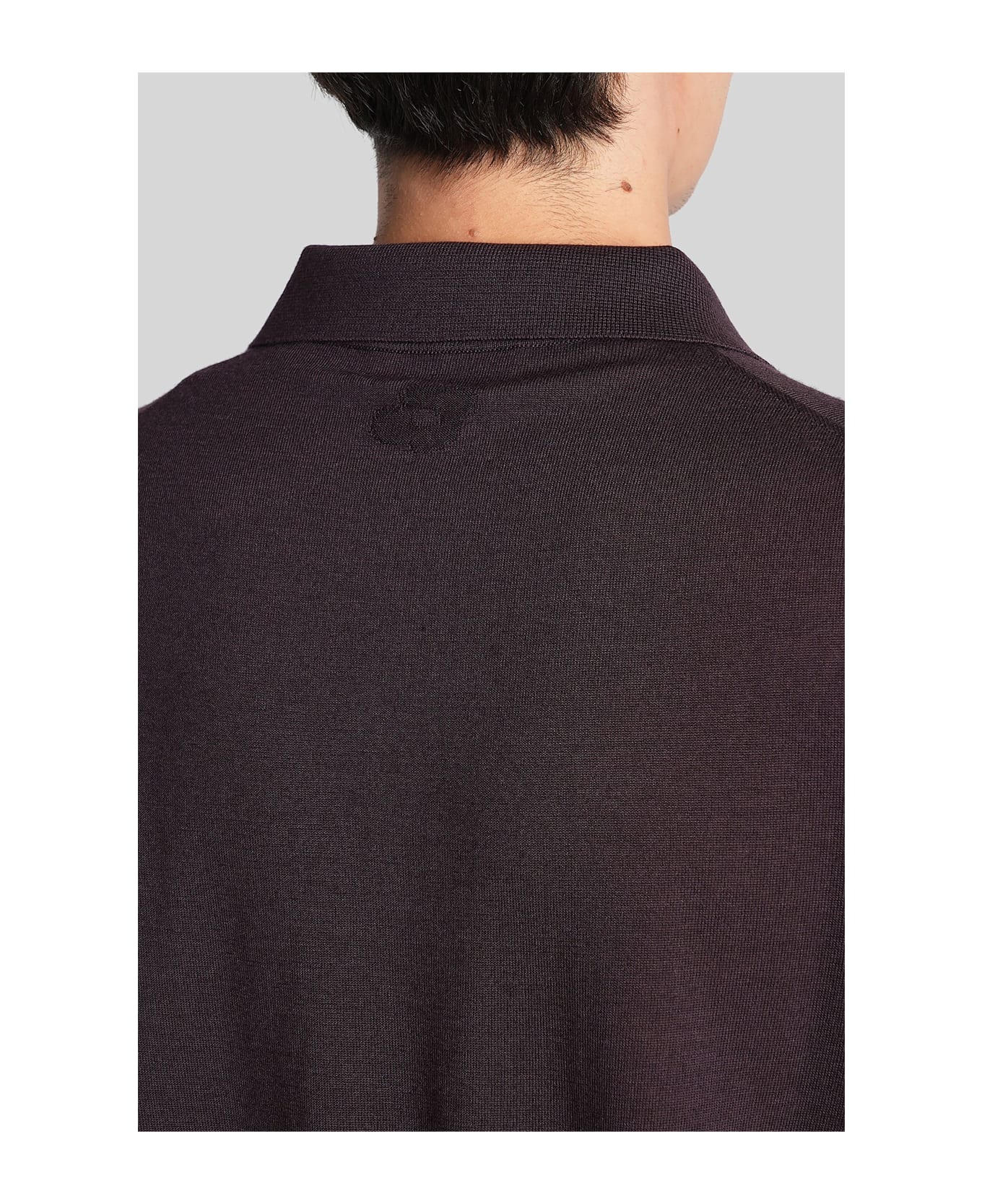 Lardini Polo In Bordeaux Wool - bordeaux