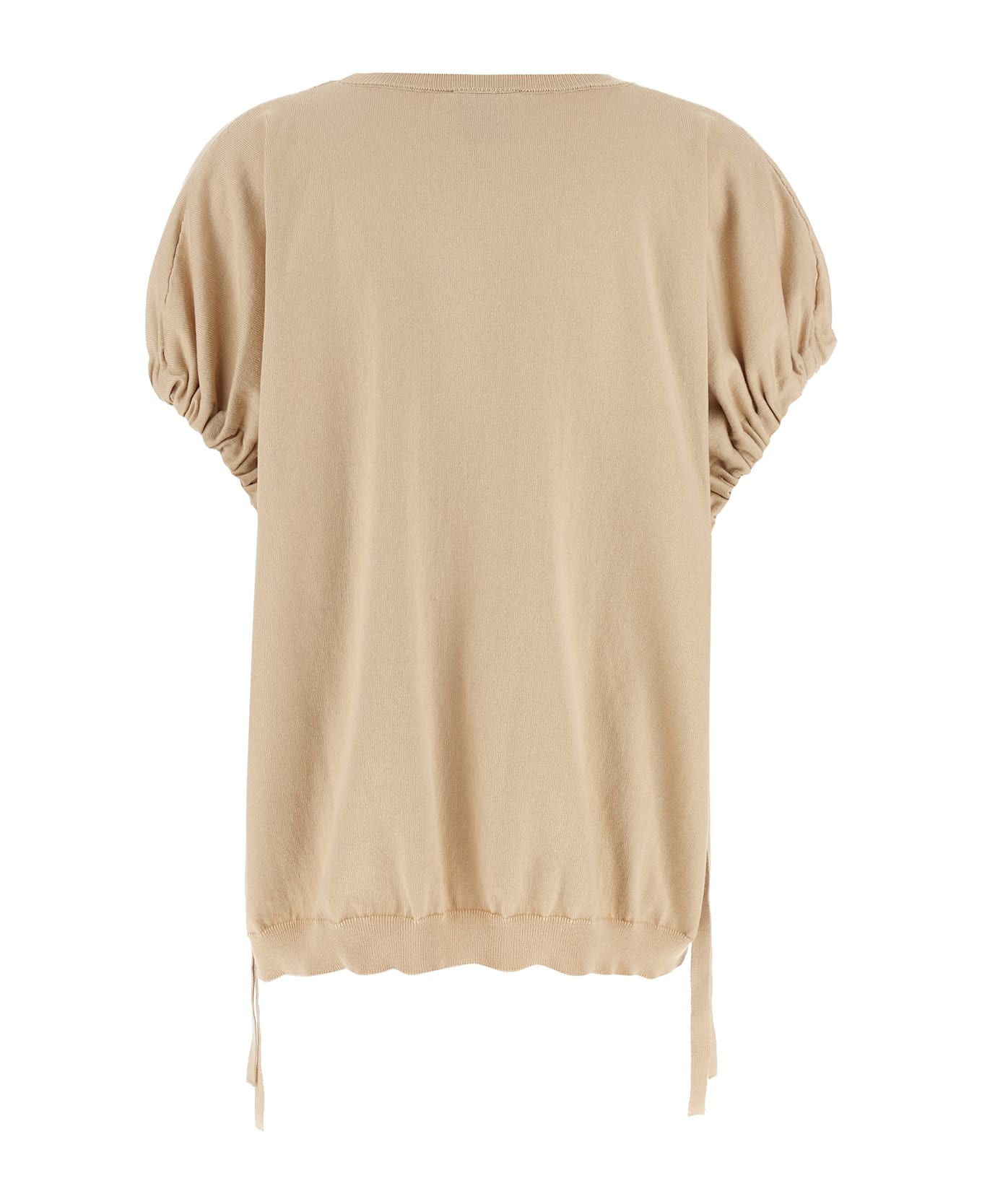 (nude) Knitted T-shirt - Beige