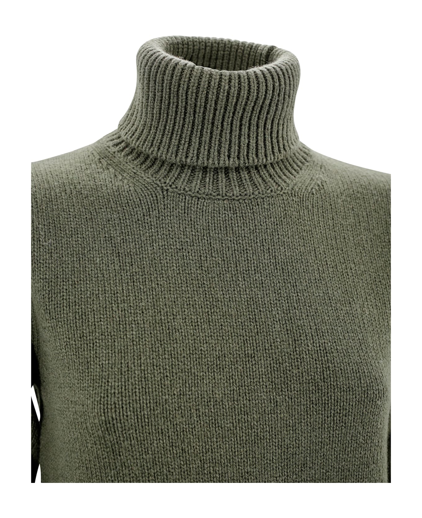 Kangra Ribbed Turtleneck Jumper - Militar green