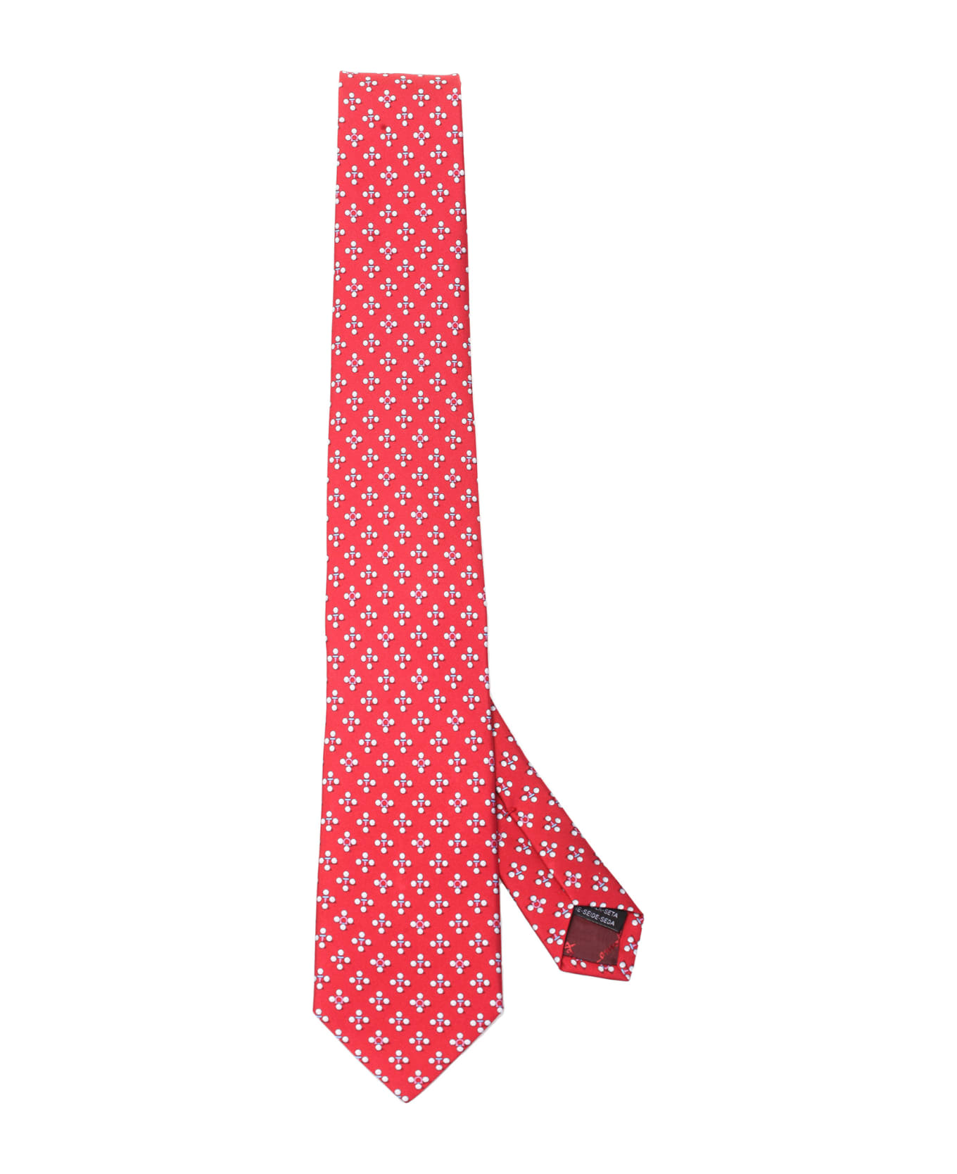 Ferragamo Salvatore  Golf espadrille silk tie - Rosso