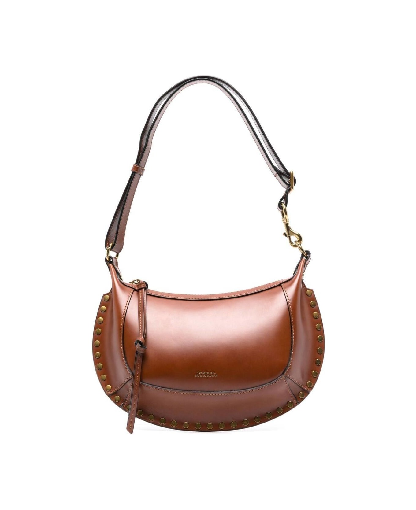 Isabel Marant Oskan Moon Leather Shoulder Bag - Brown