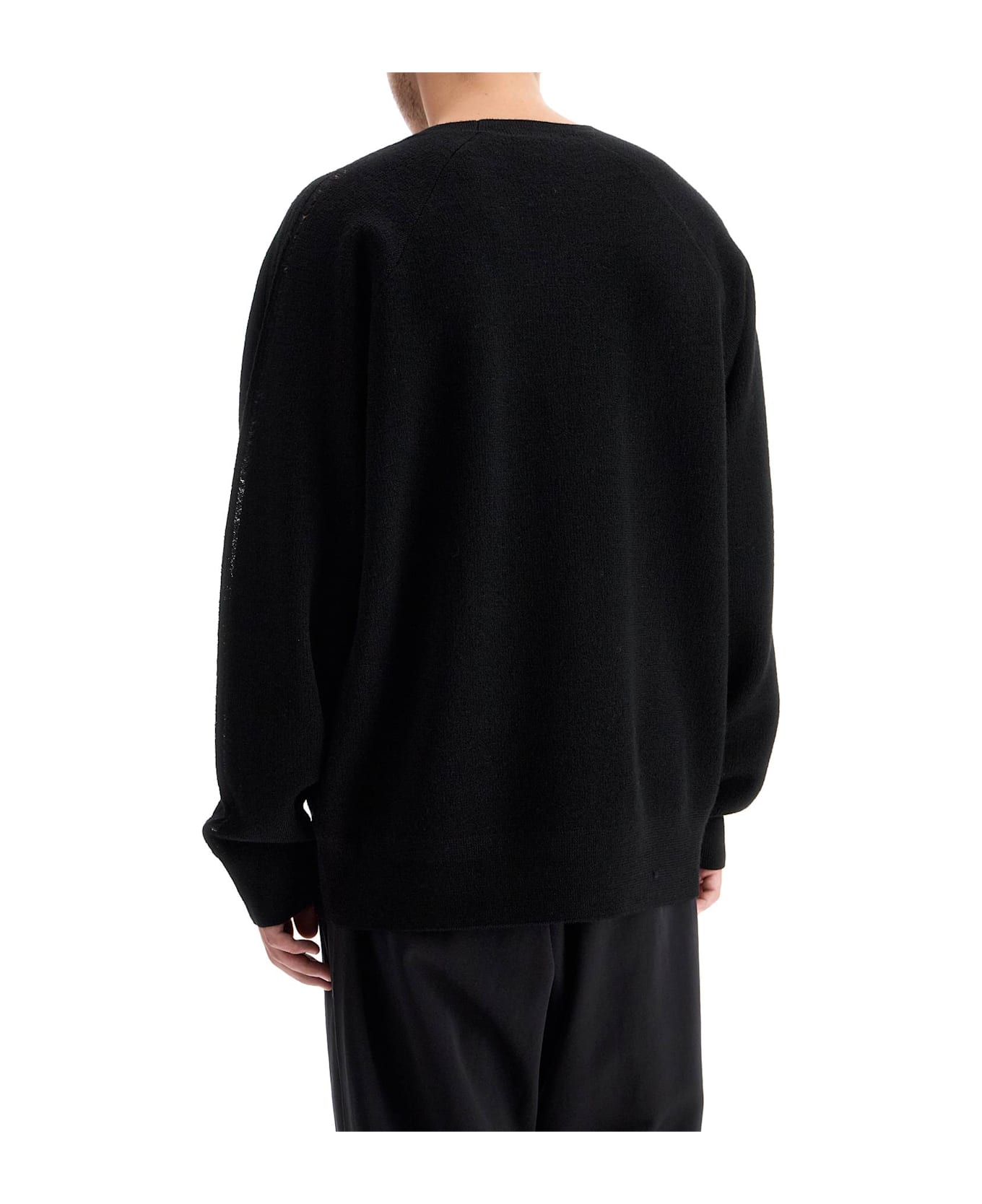 Y-3 Wool Crewneck Pullover - BLACK (Black)