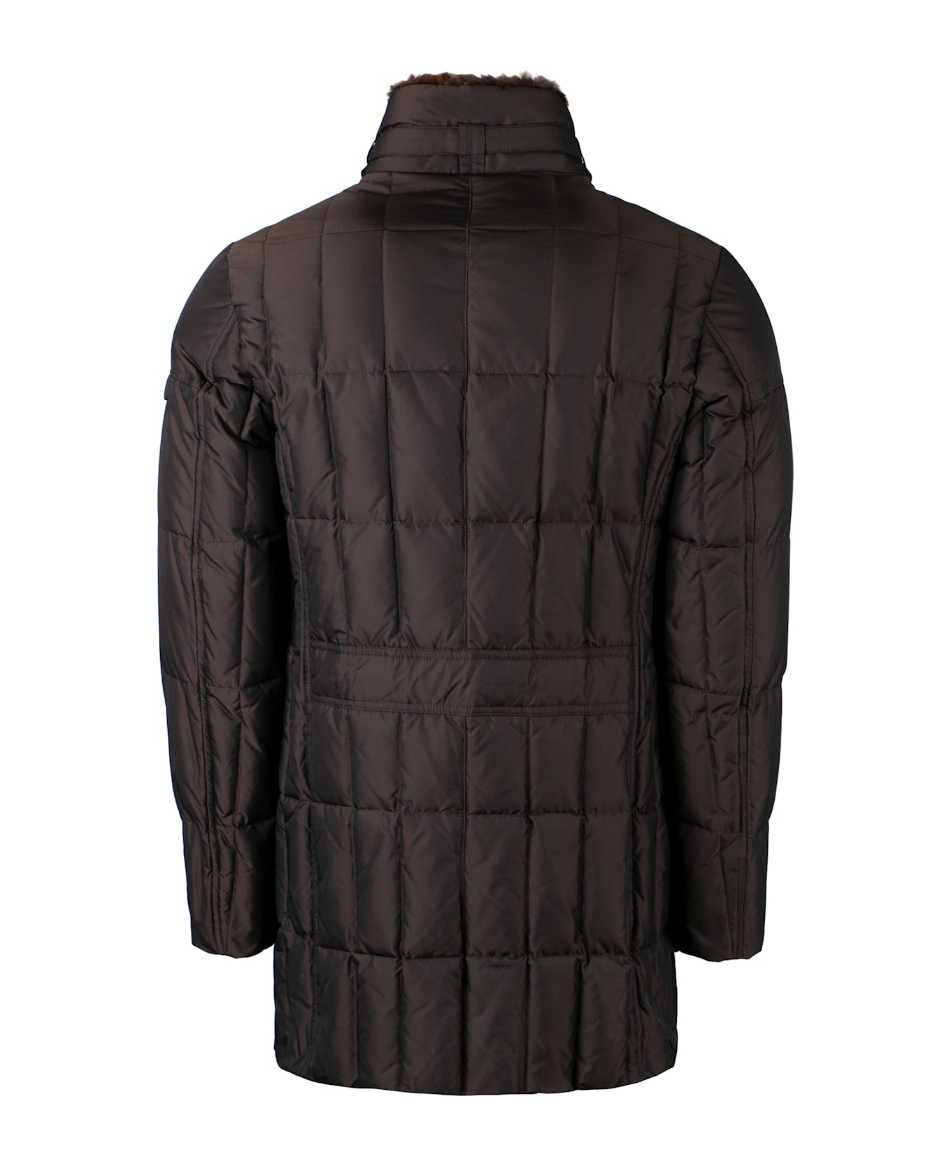 Moorer Valente Fur Collar Down Jacket - brown