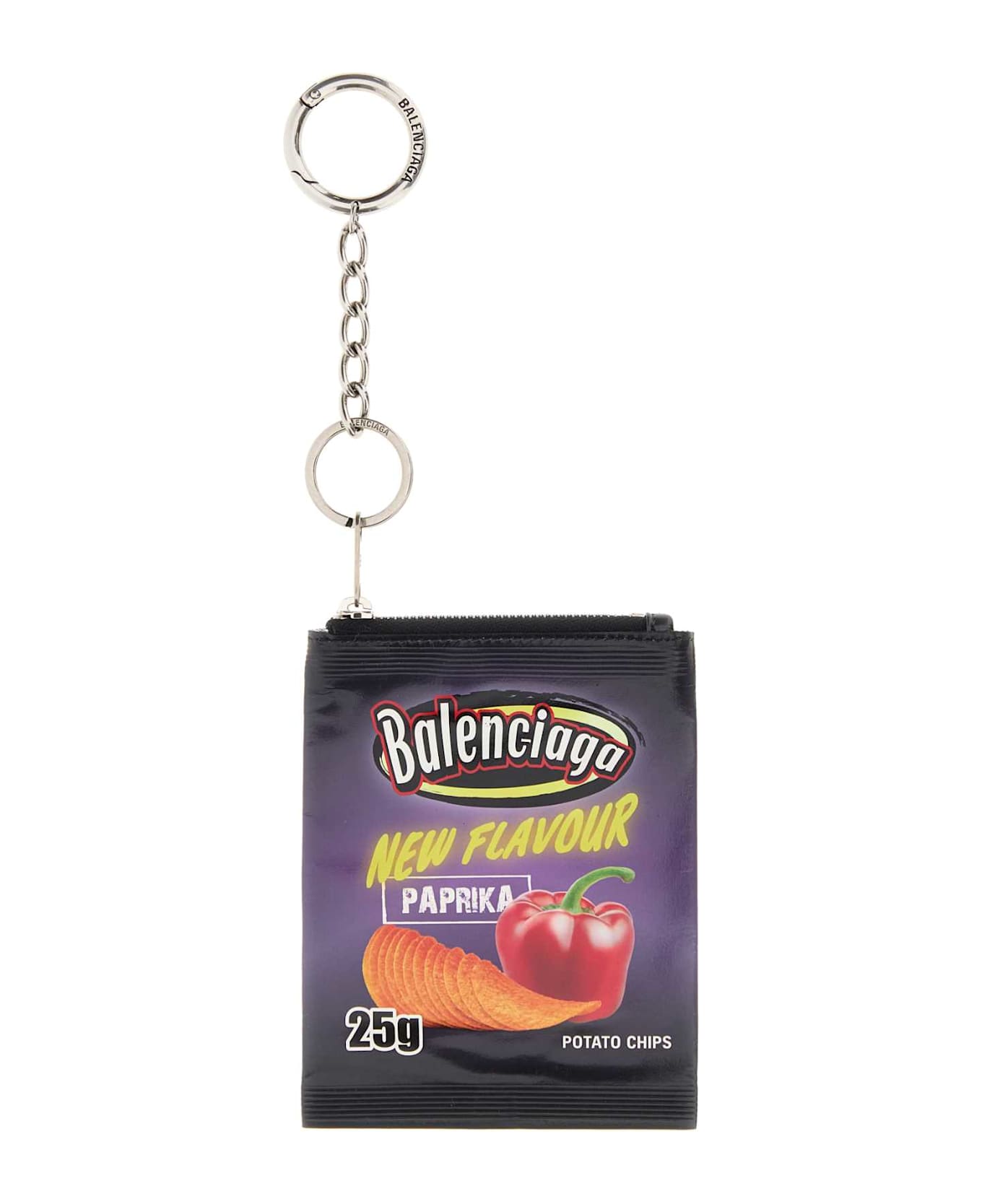 Balenciaga Multicolor Leather Chips Keyring - PAPRIKA