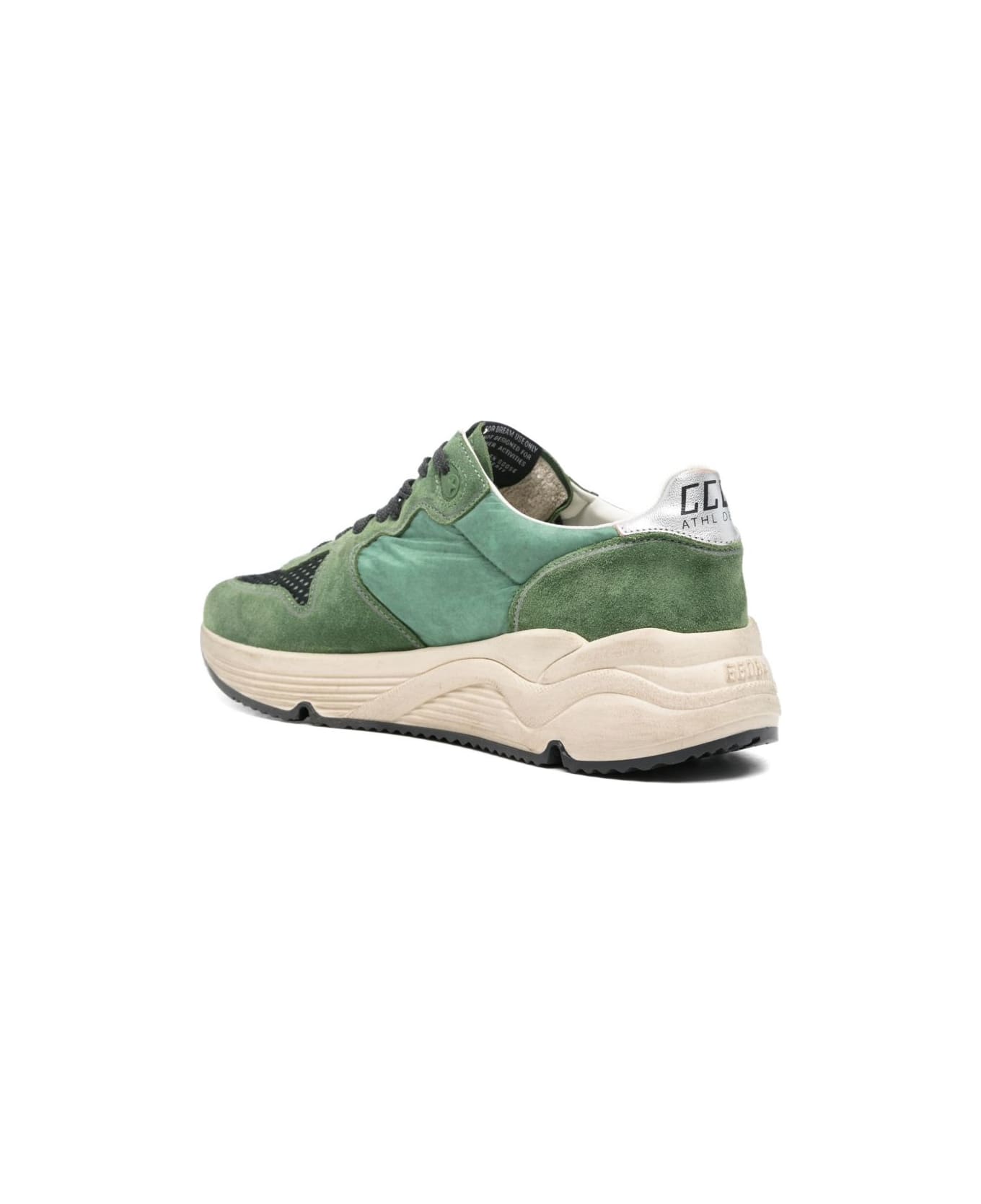 Golden Goose Low-top Leather Sneakers With Star Detail - Green