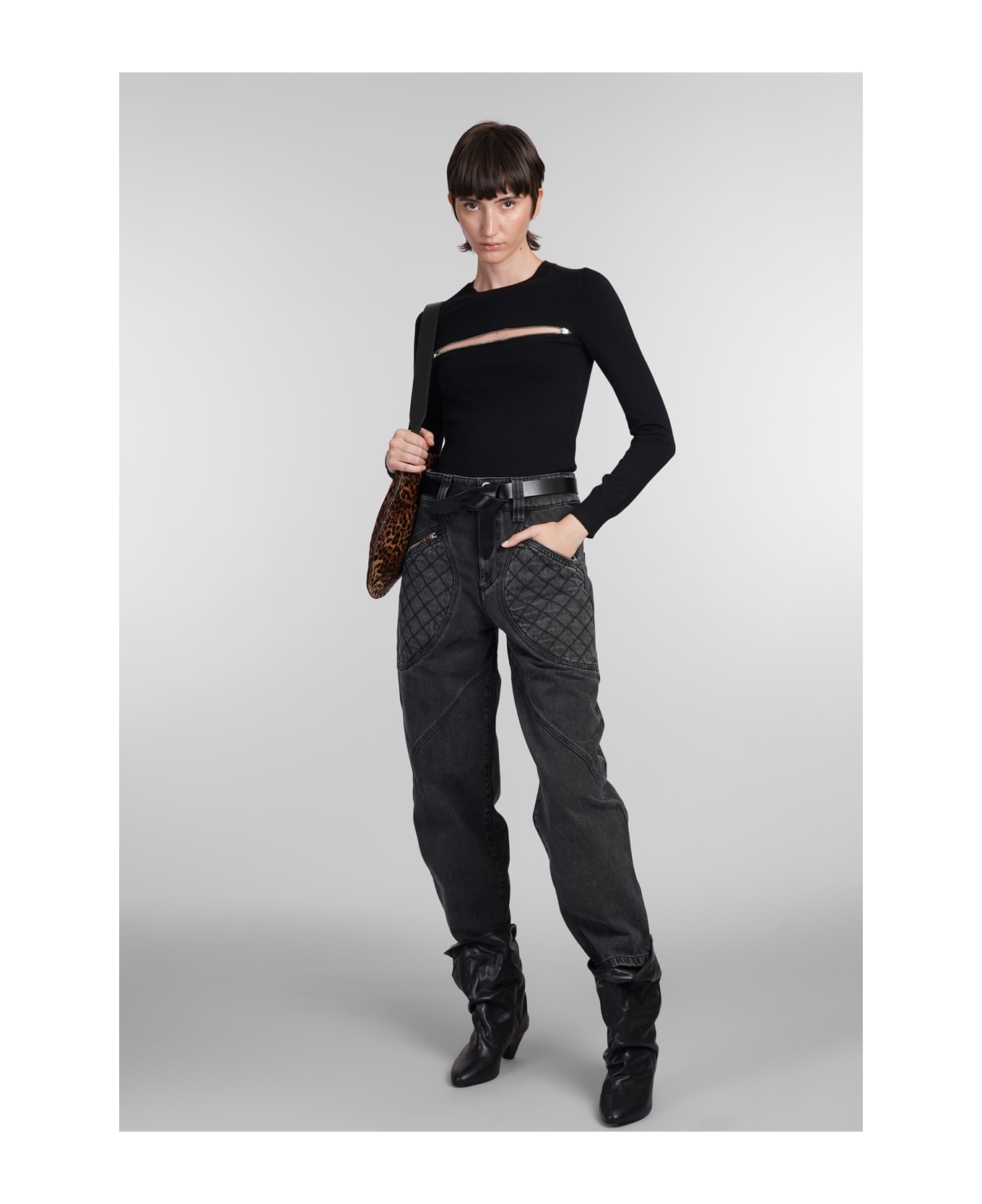 Isabel Marant Gio Knitwear In Black Viscose - black