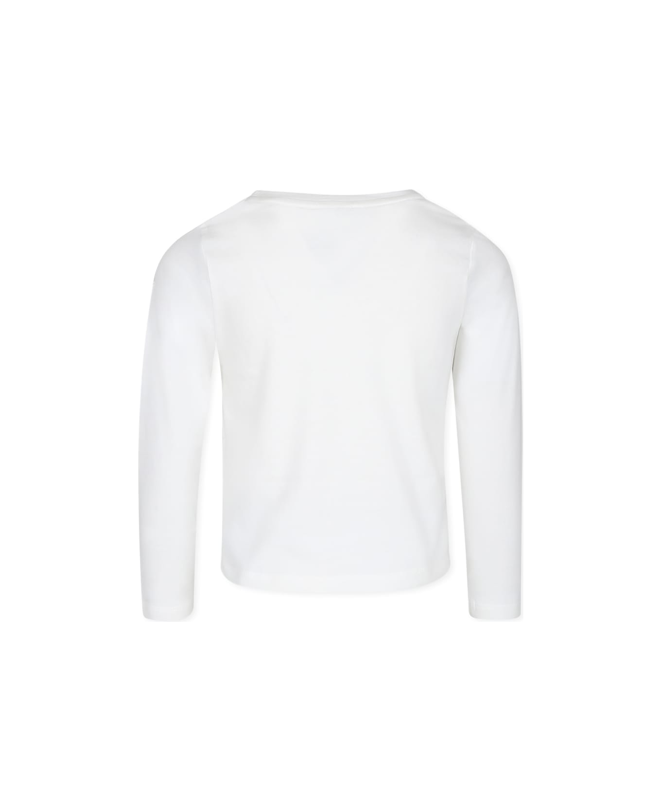 Rykiel Enfant White T-shirt For Girl With Logo - White
