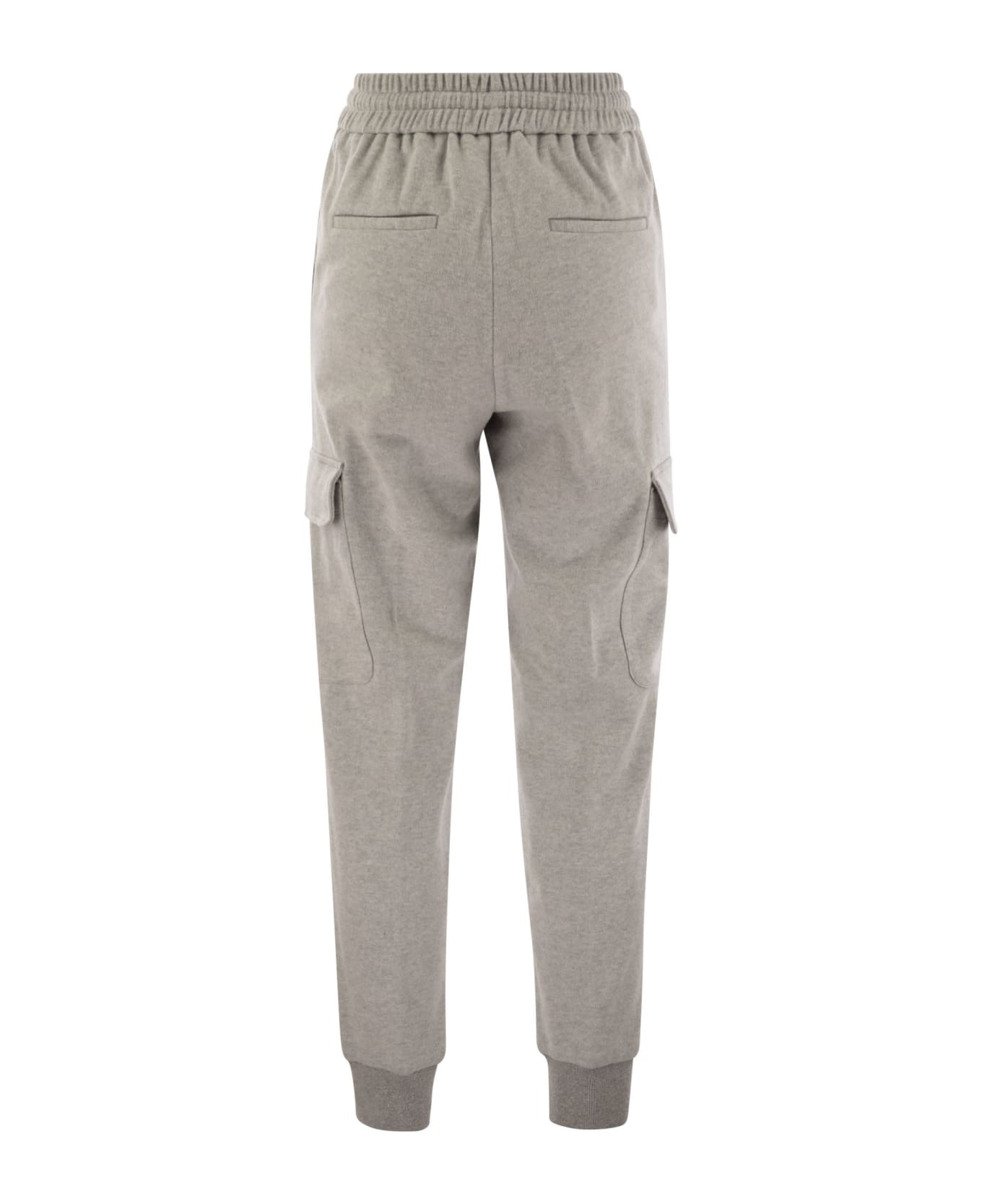 Peserico Cotton And Virgin Wool Trousers - Light Grey