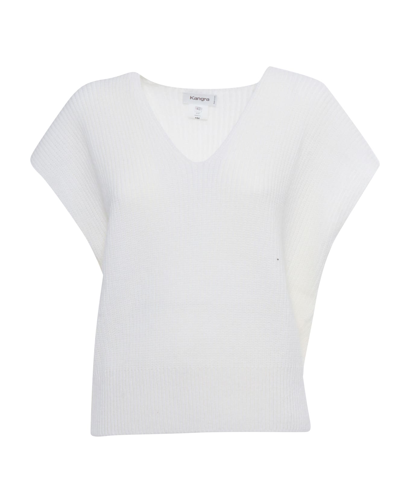 Kangra V-neck Vest - WHITE