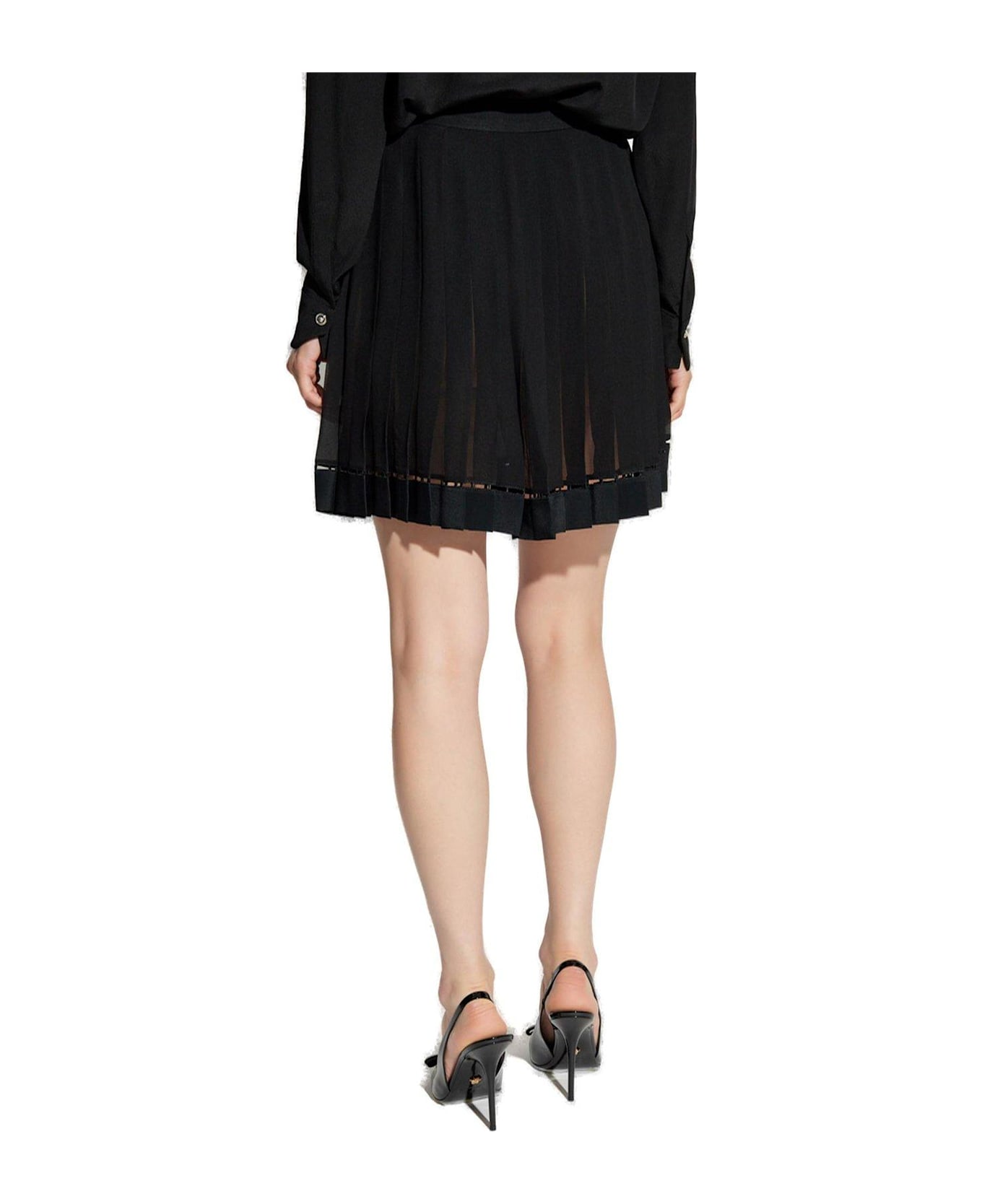 Versace Pleated Mini Skirt - Black