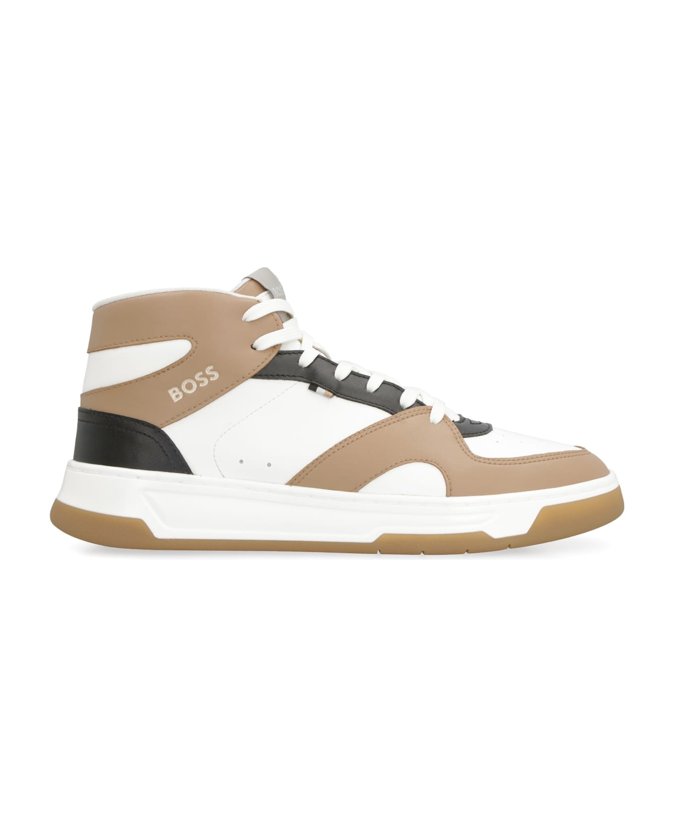 Hugo Boss Baltimore Leather High-top Sneakers - White